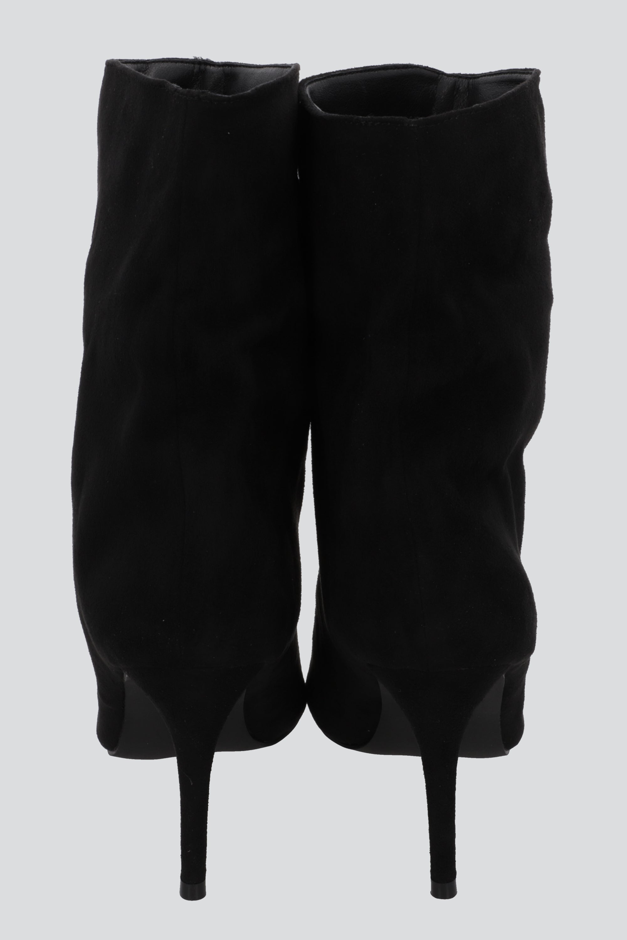 Botin pointy cubeta suede NEGRO