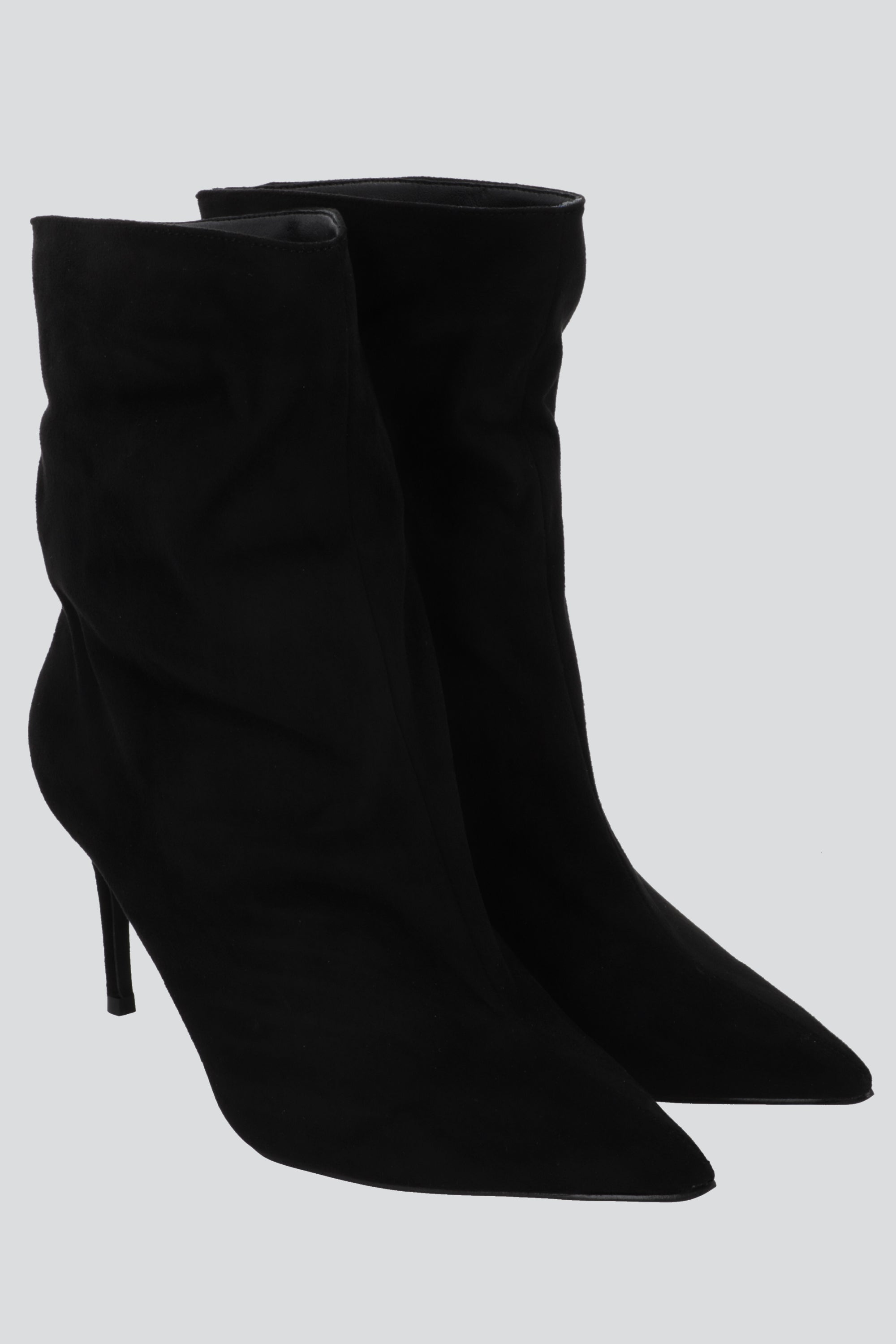 Botin pointy cubeta suede NEGRO