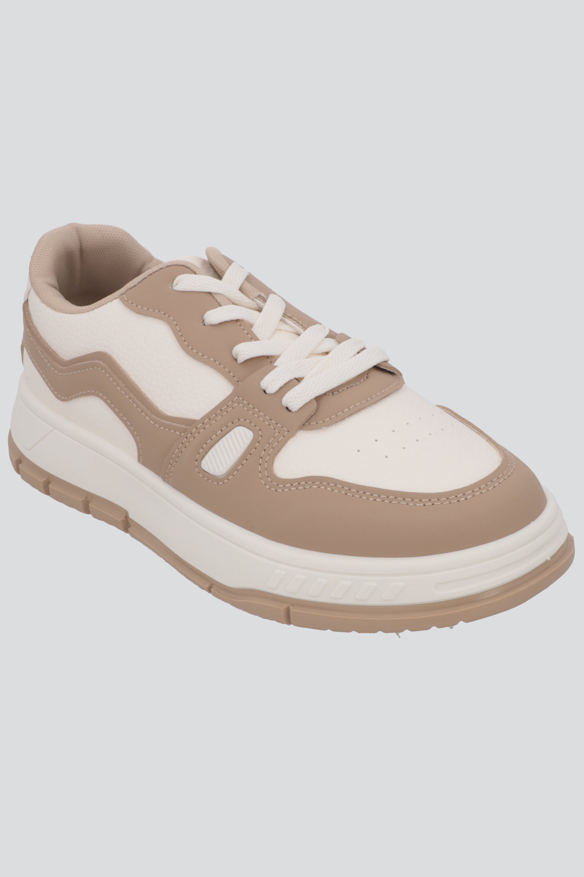 Tenis basico contraste zigzag BEIGE