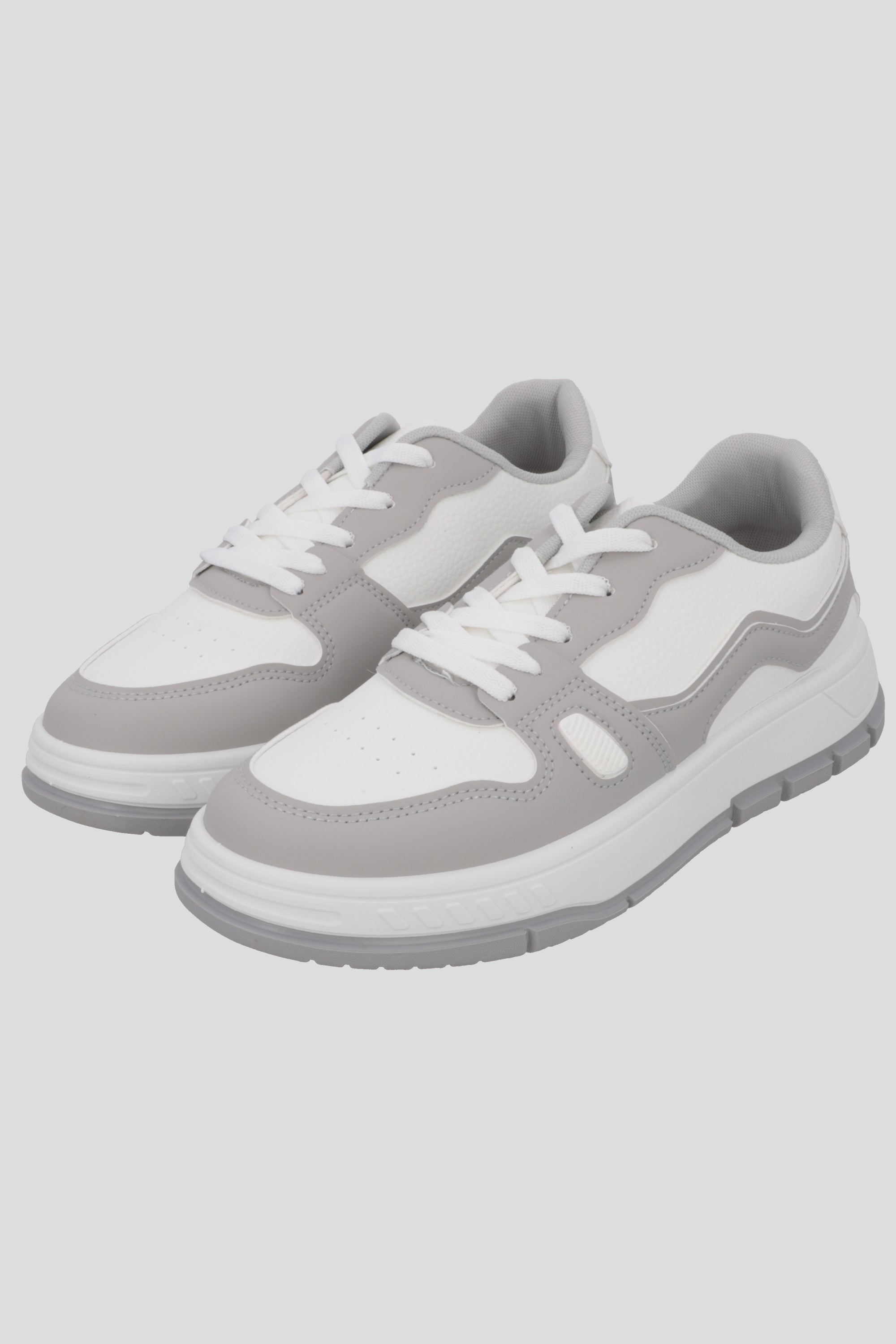 Tenis basico contraste zigzag GRIS