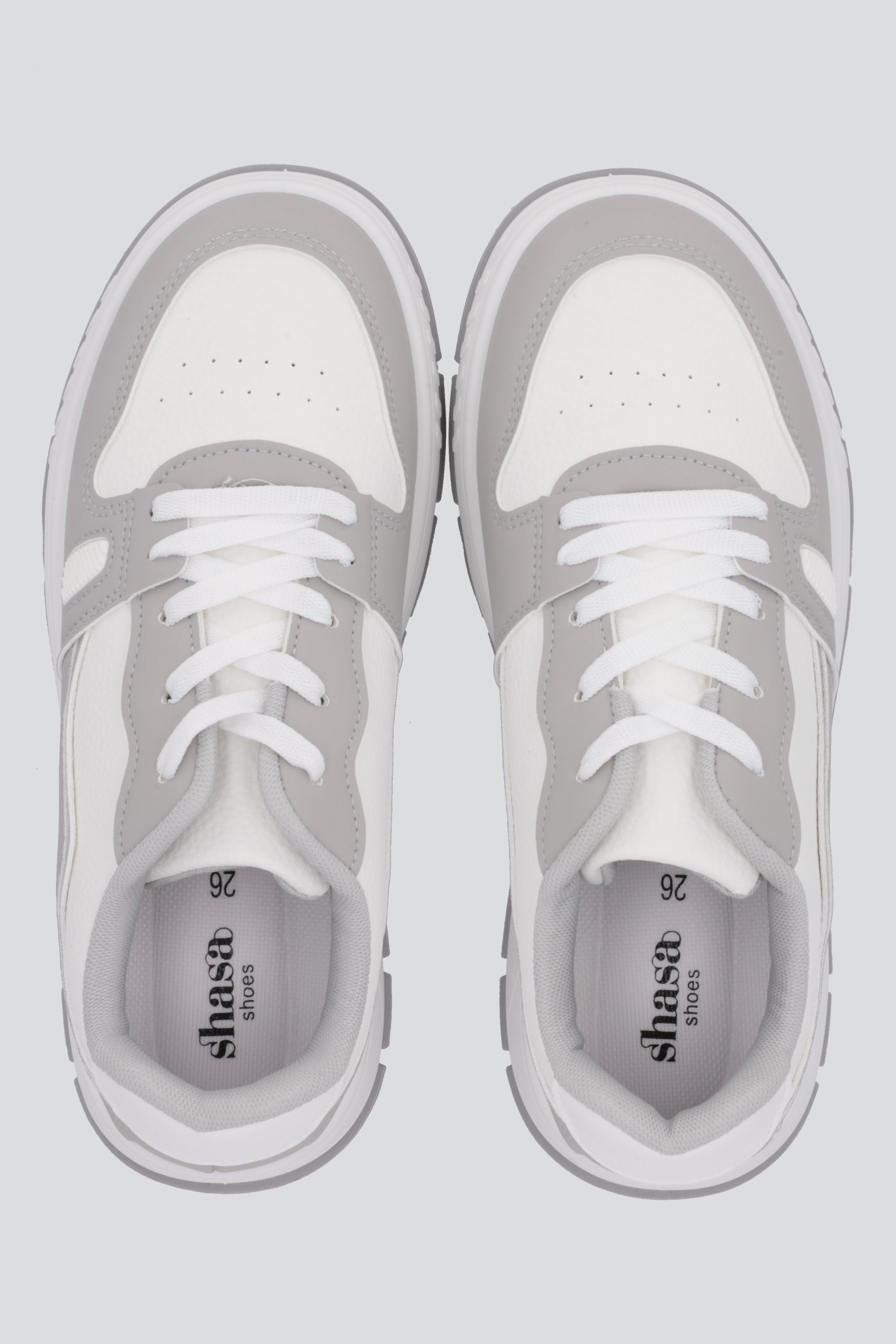 Tenis basico contraste zigzag GRIS
