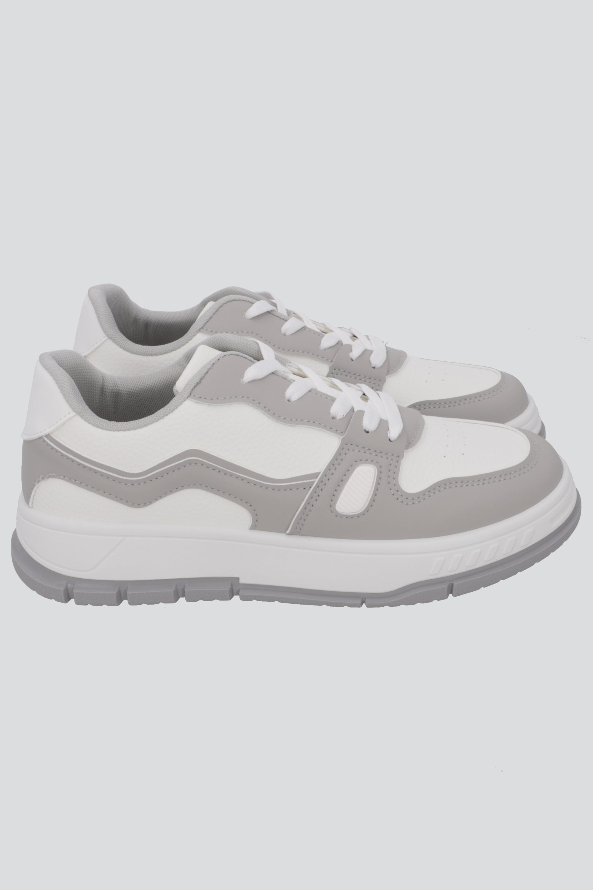 Tenis basico contraste zigzag GRIS