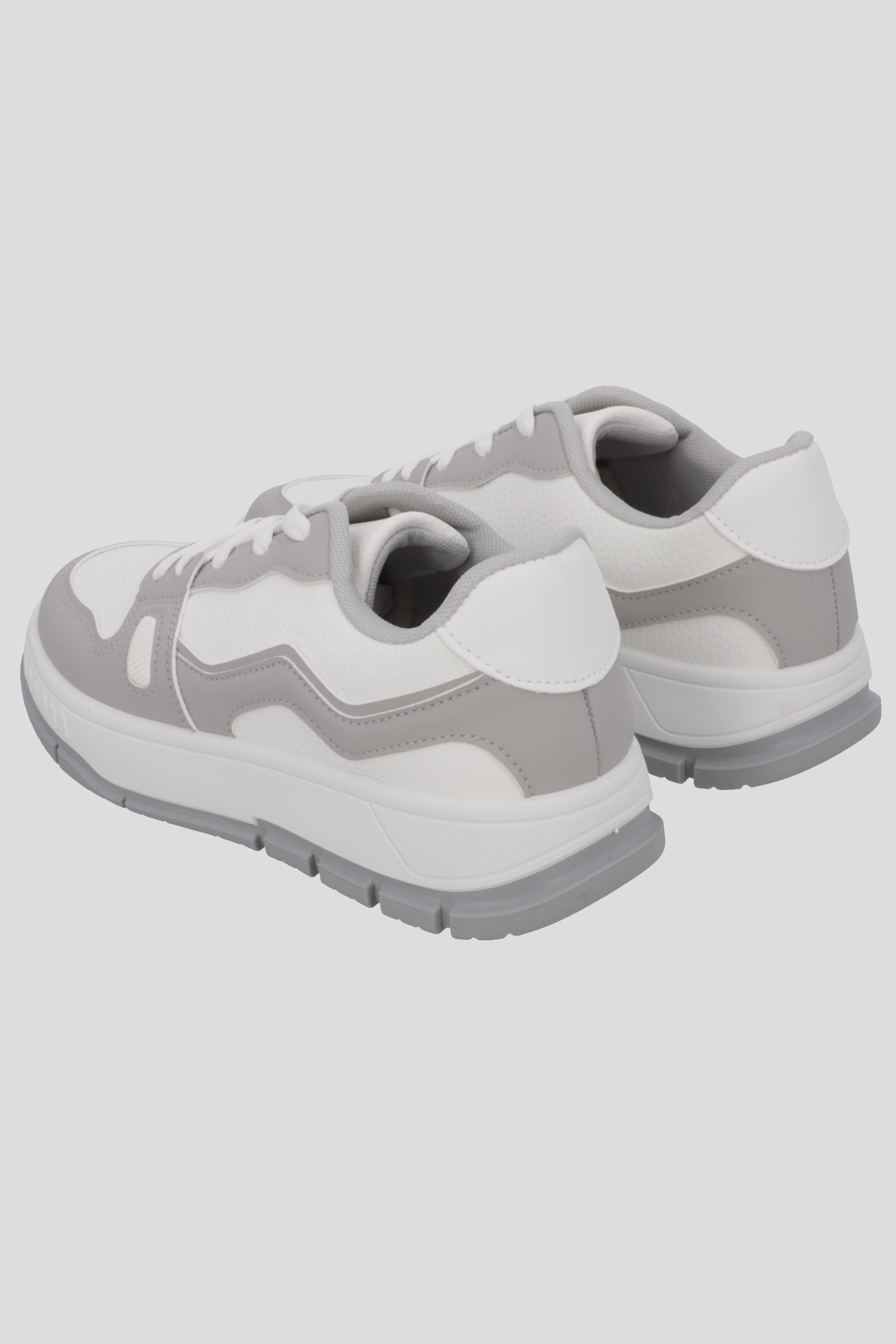 Tenis basico contraste zigzag GRIS