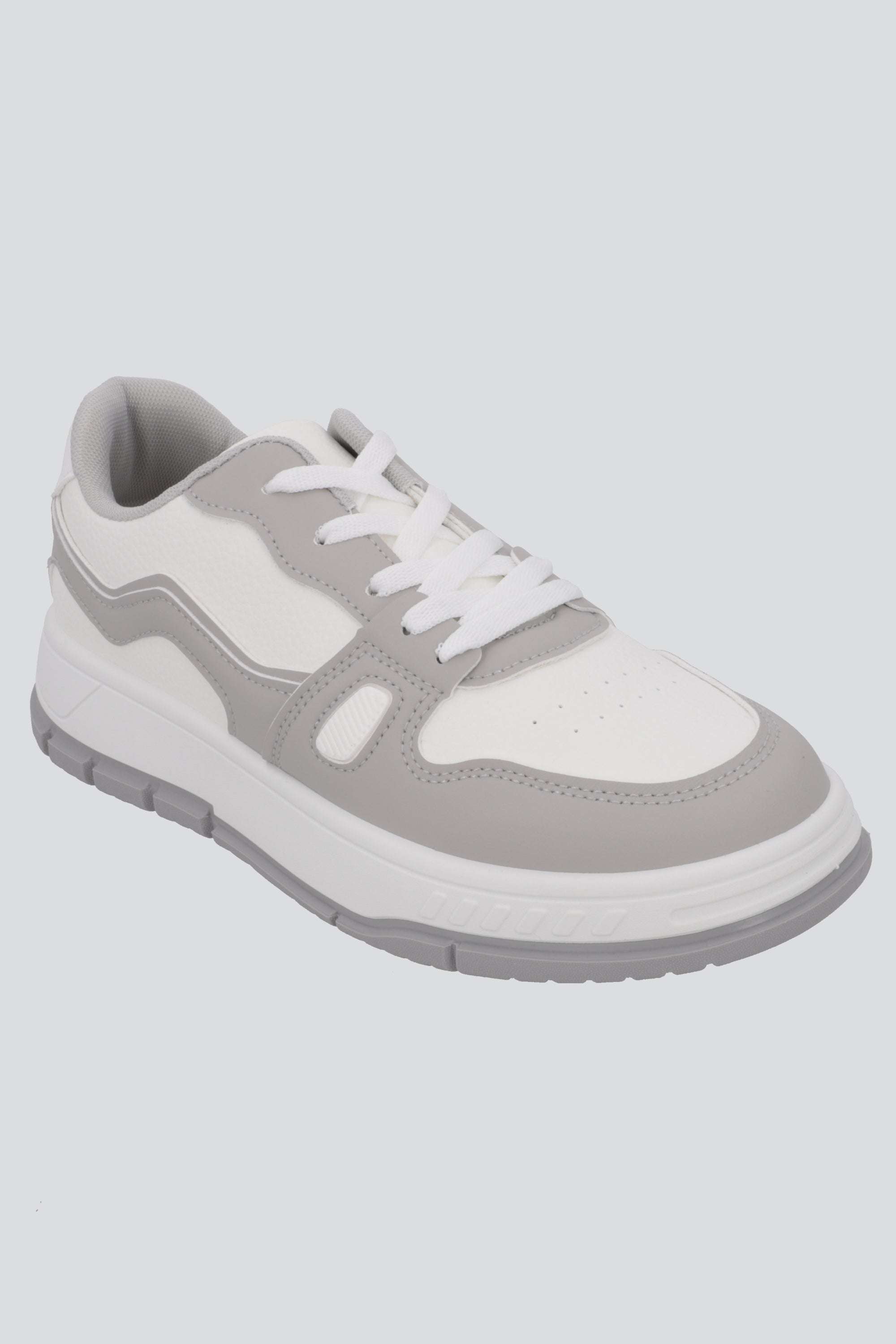 Tenis basico contraste zigzag GRIS