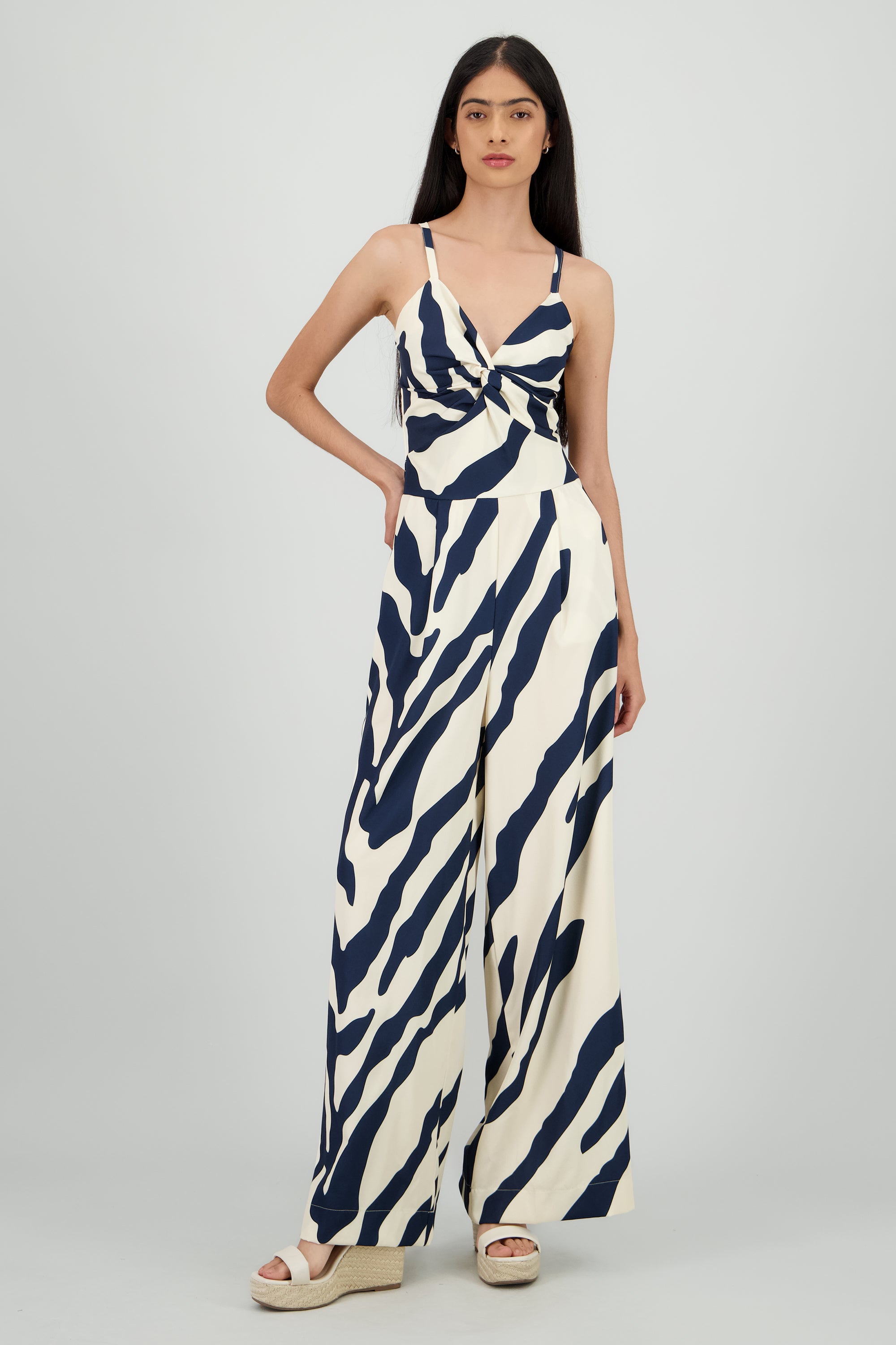 Jumpsuit tirantes estampado detalle nudo MARINO COMBO