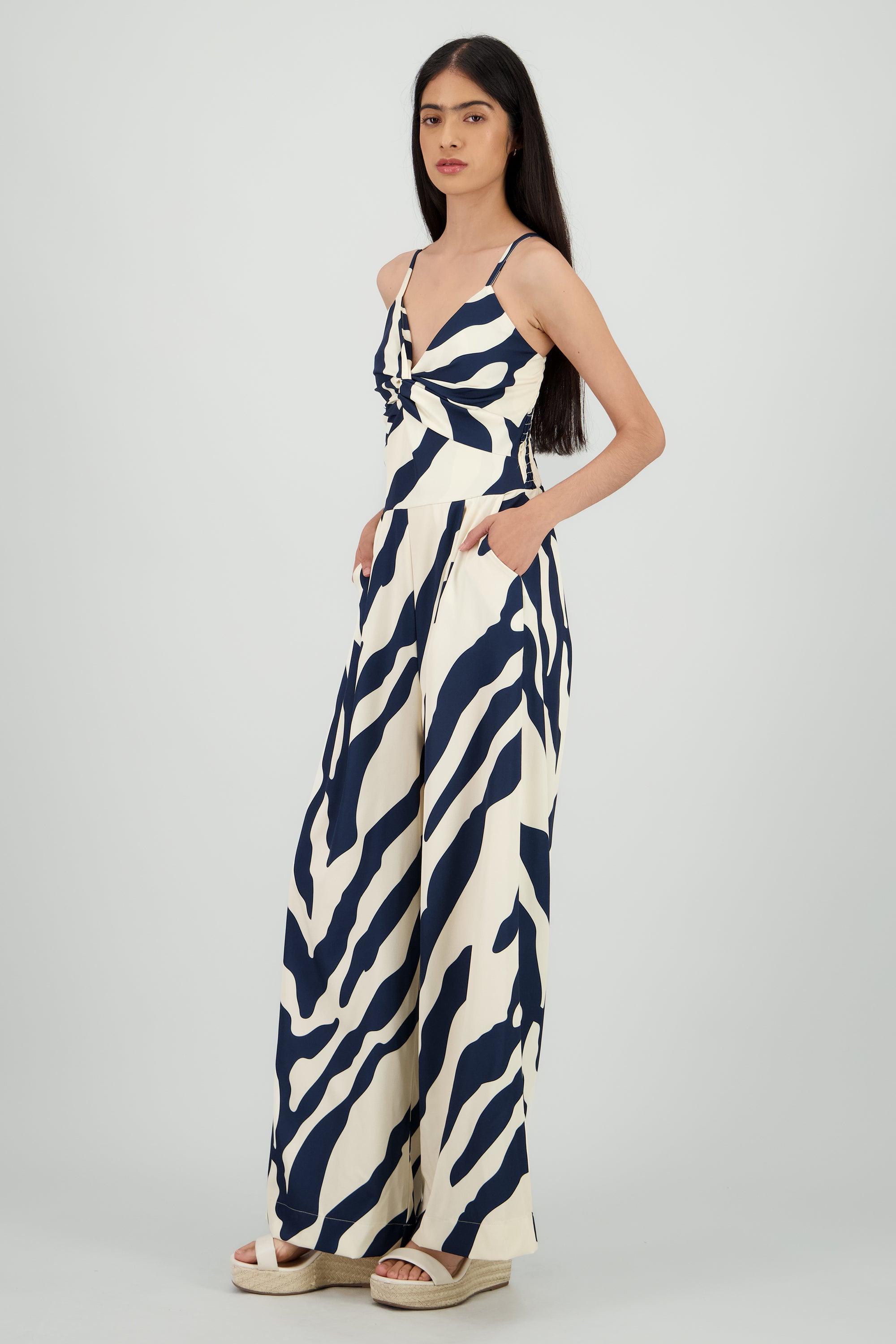 Jumpsuit tirantes estampado detalle nudo MARINO COMBO