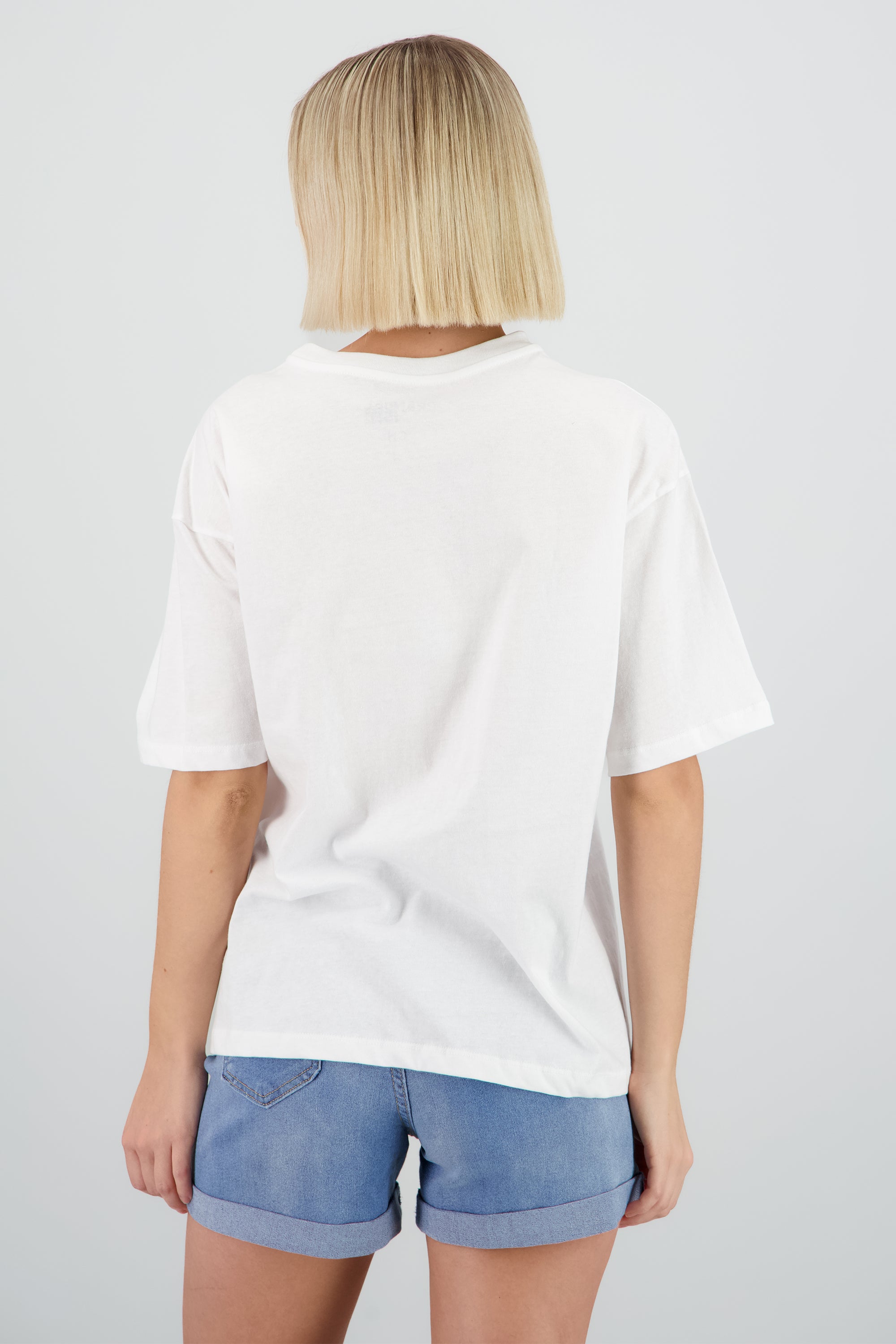 Playera banksy reina manga corta BLANCO