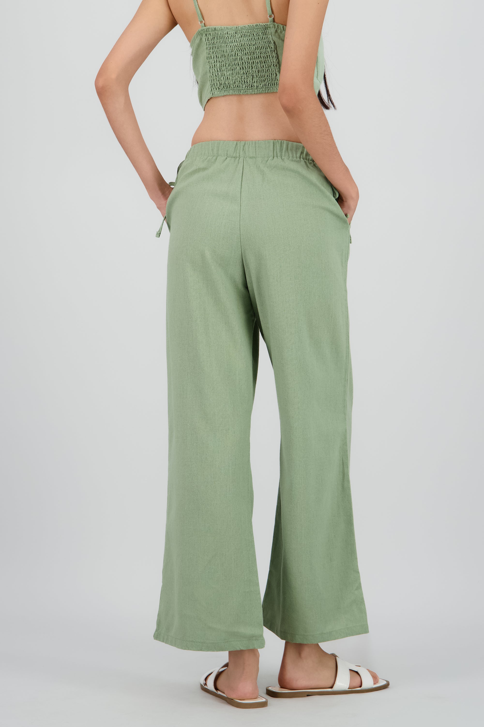 Pantalon jaretas cintura OLIVO