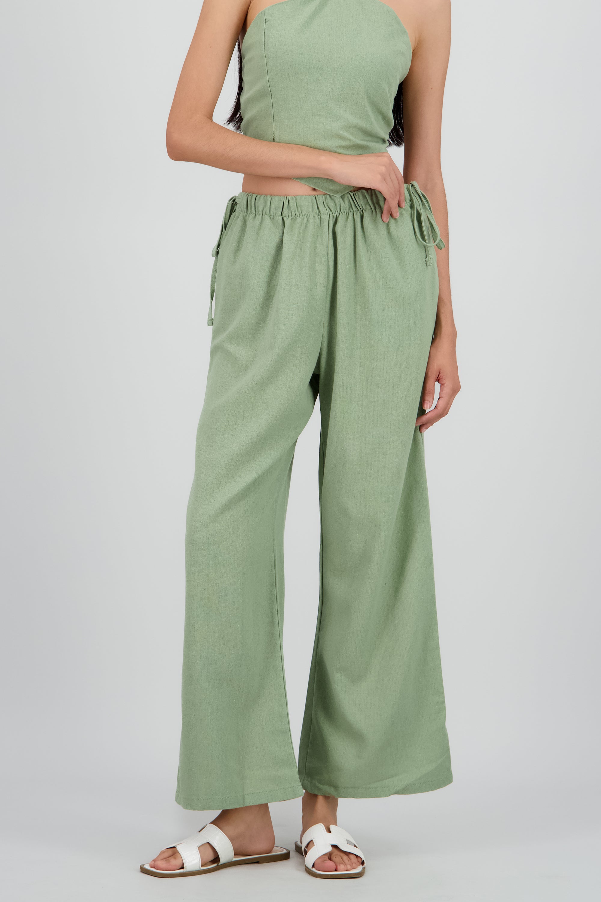 Pantalon jaretas cintura OLIVO