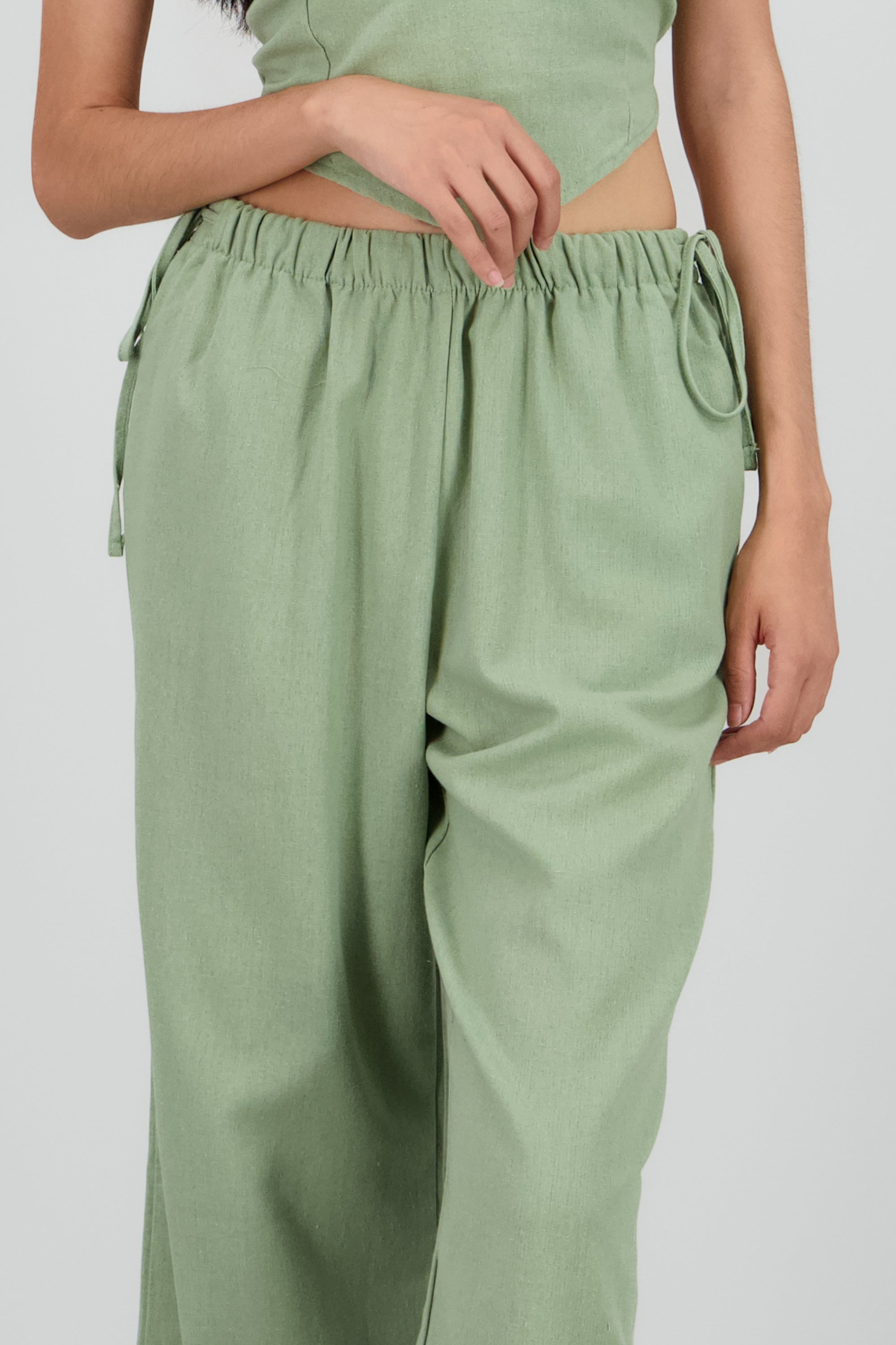 Pantalon jaretas cintura OLIVO