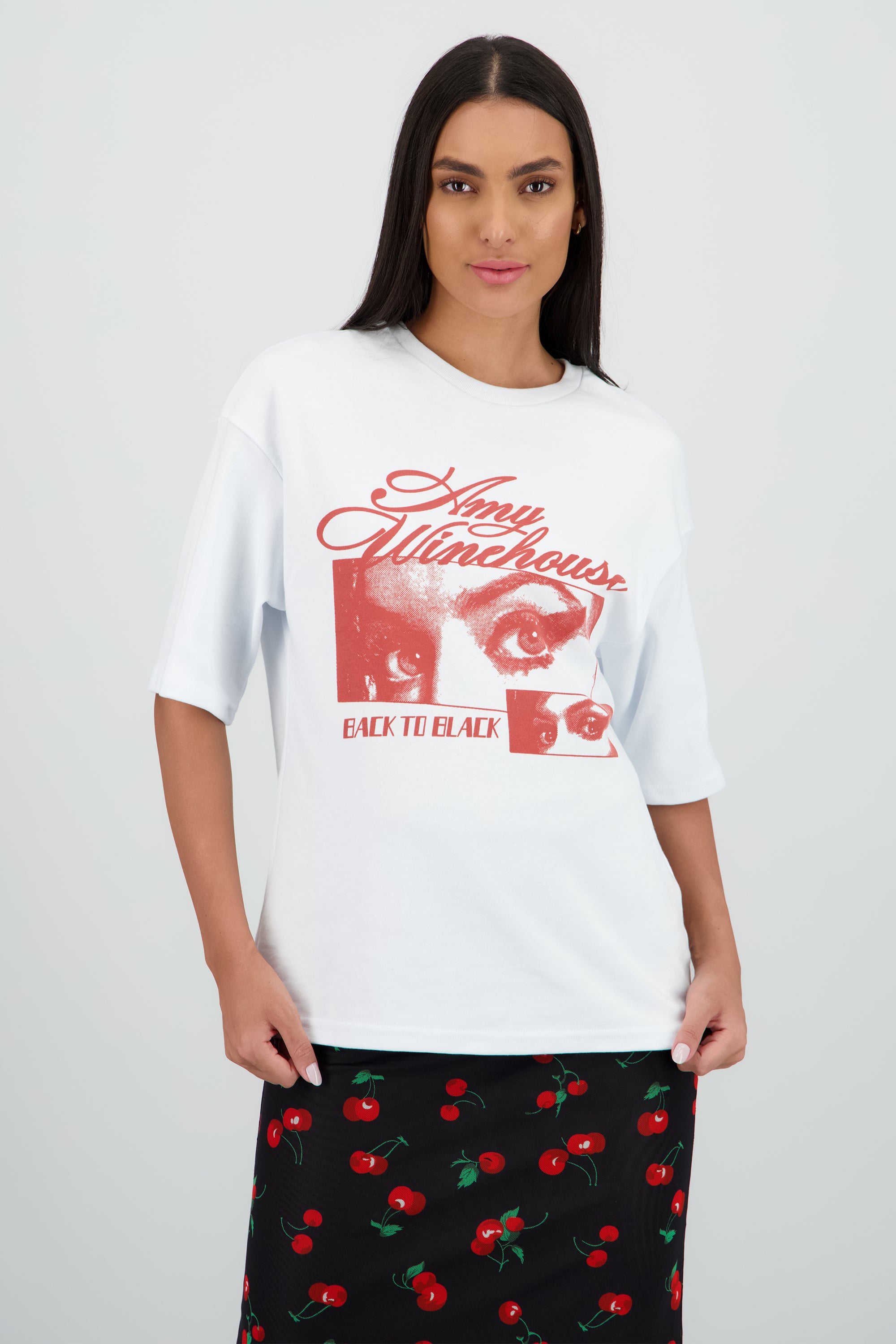 Playera amy winehouse ojos BLANCO