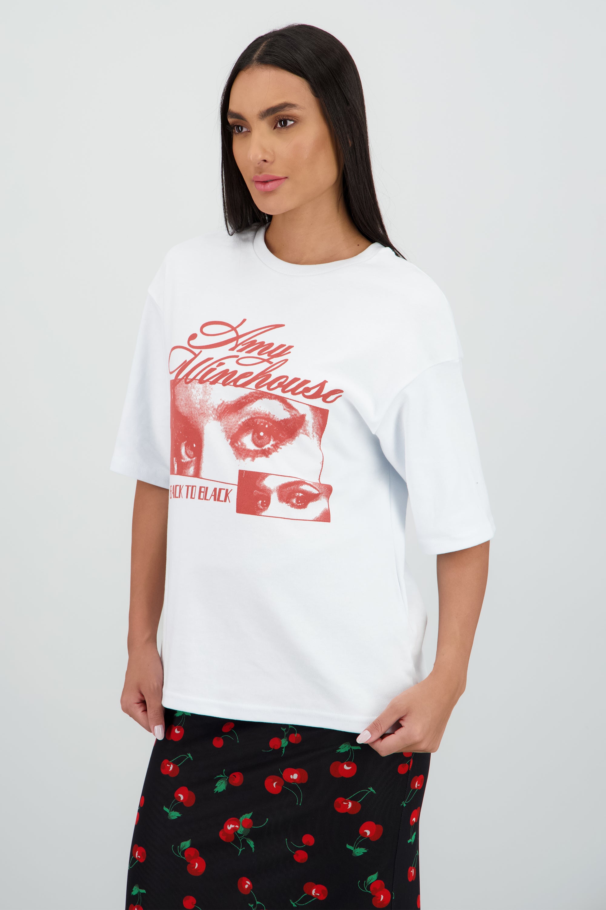 Playera amy winehouse ojos BLANCO