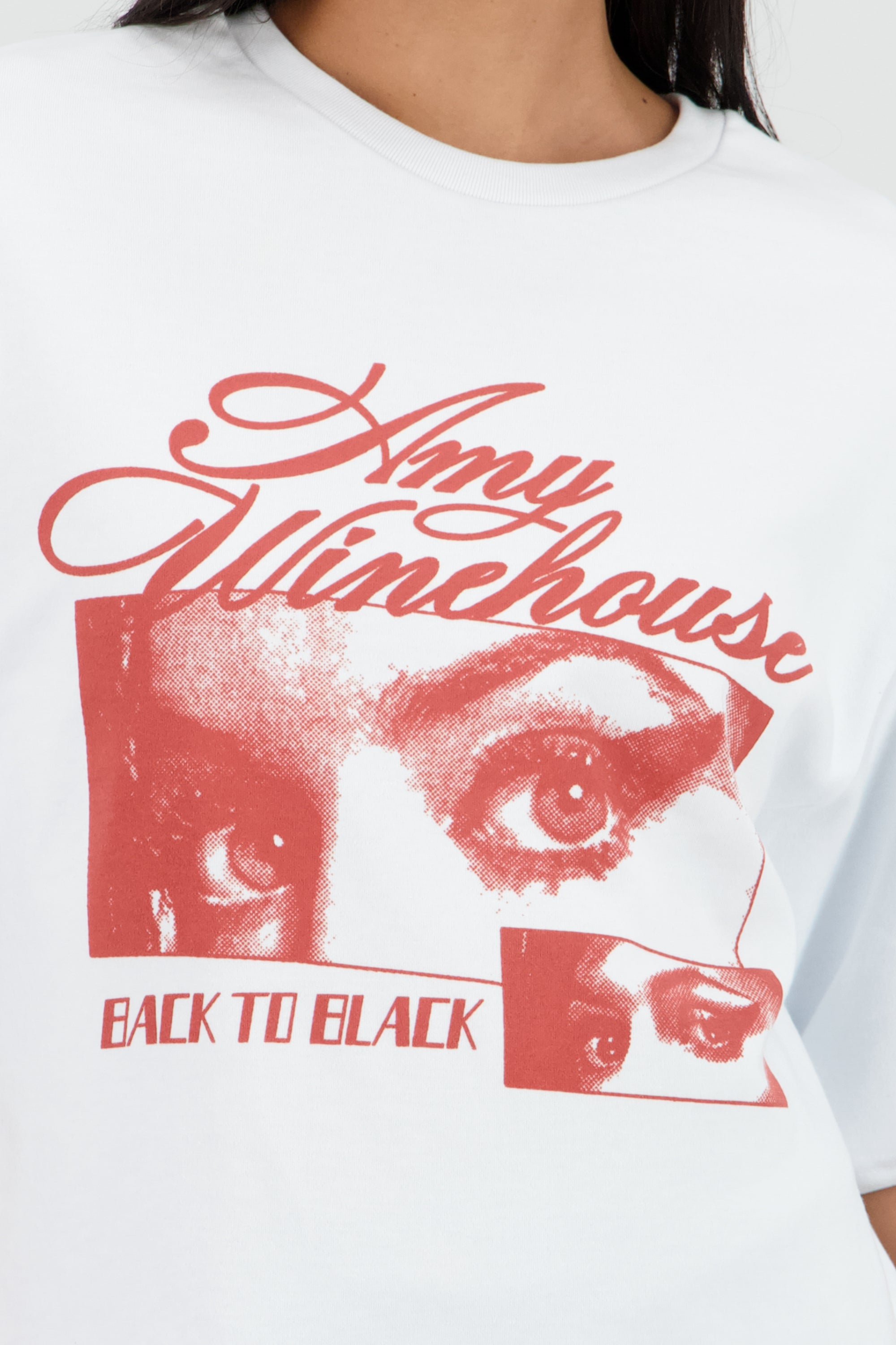 Playera amy winehouse ojos BLANCO