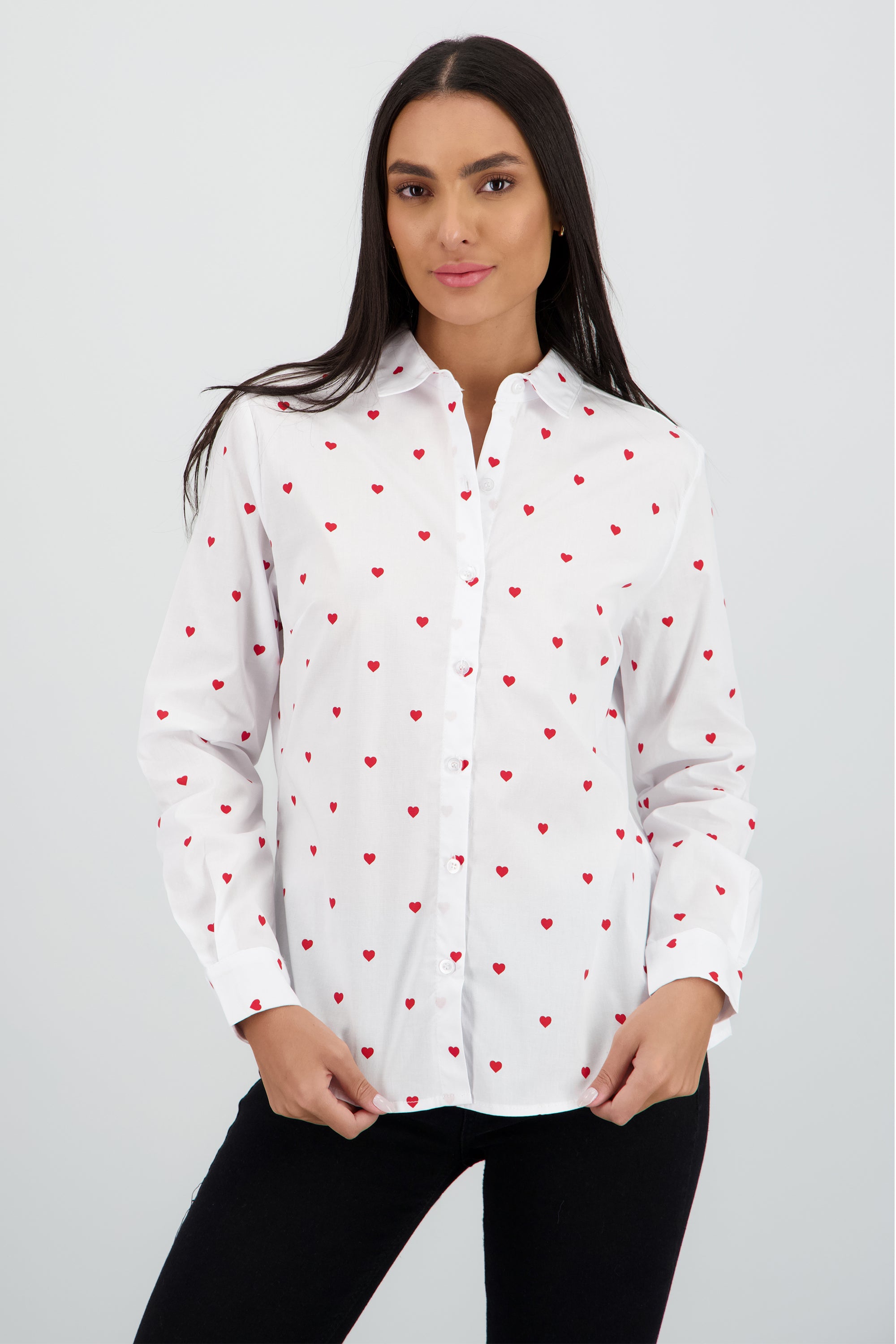 Camisa oversize detalle abertura espalda BLANCO COMBO