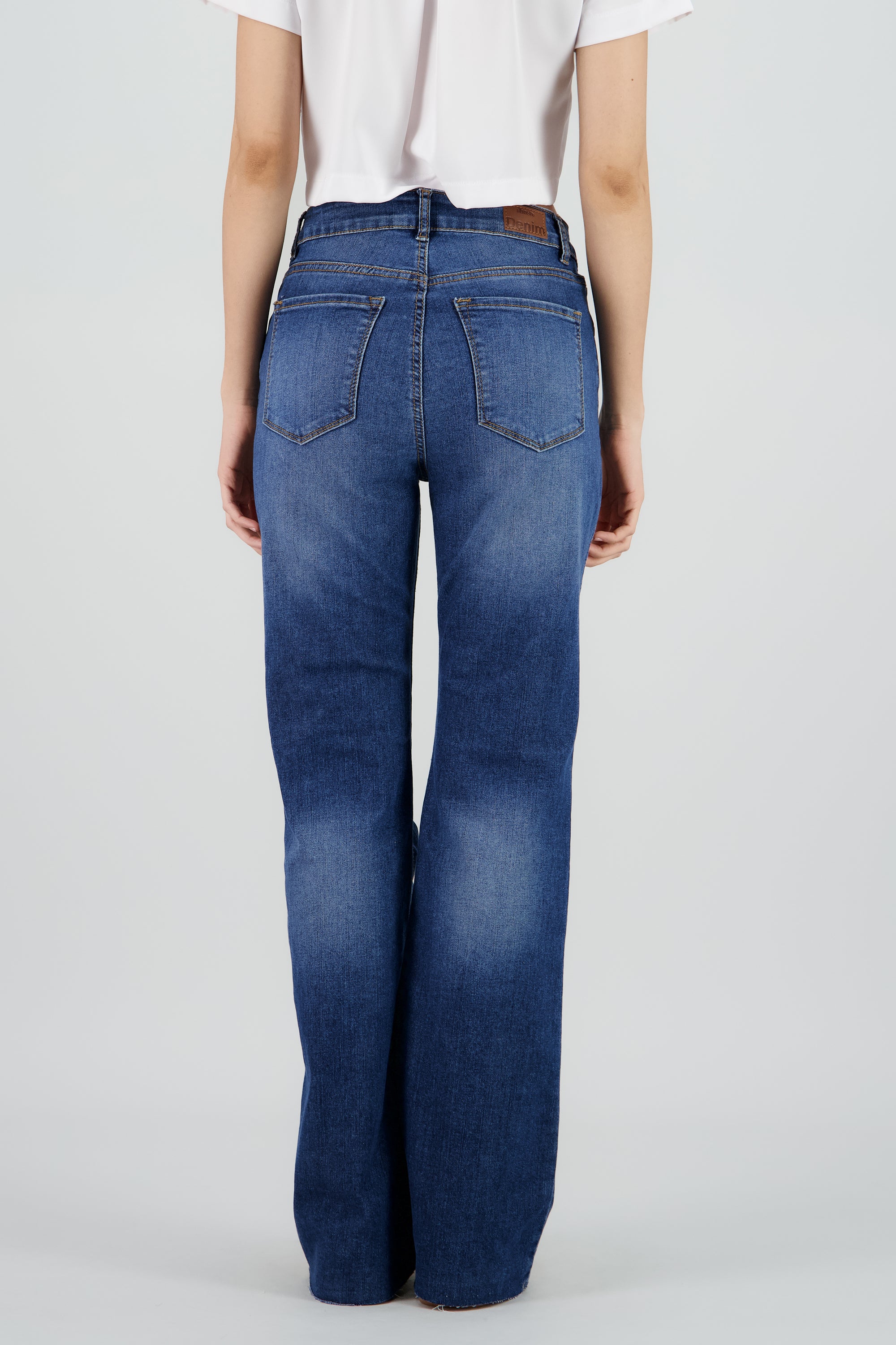 Jeans flare regular waist DARK WASH