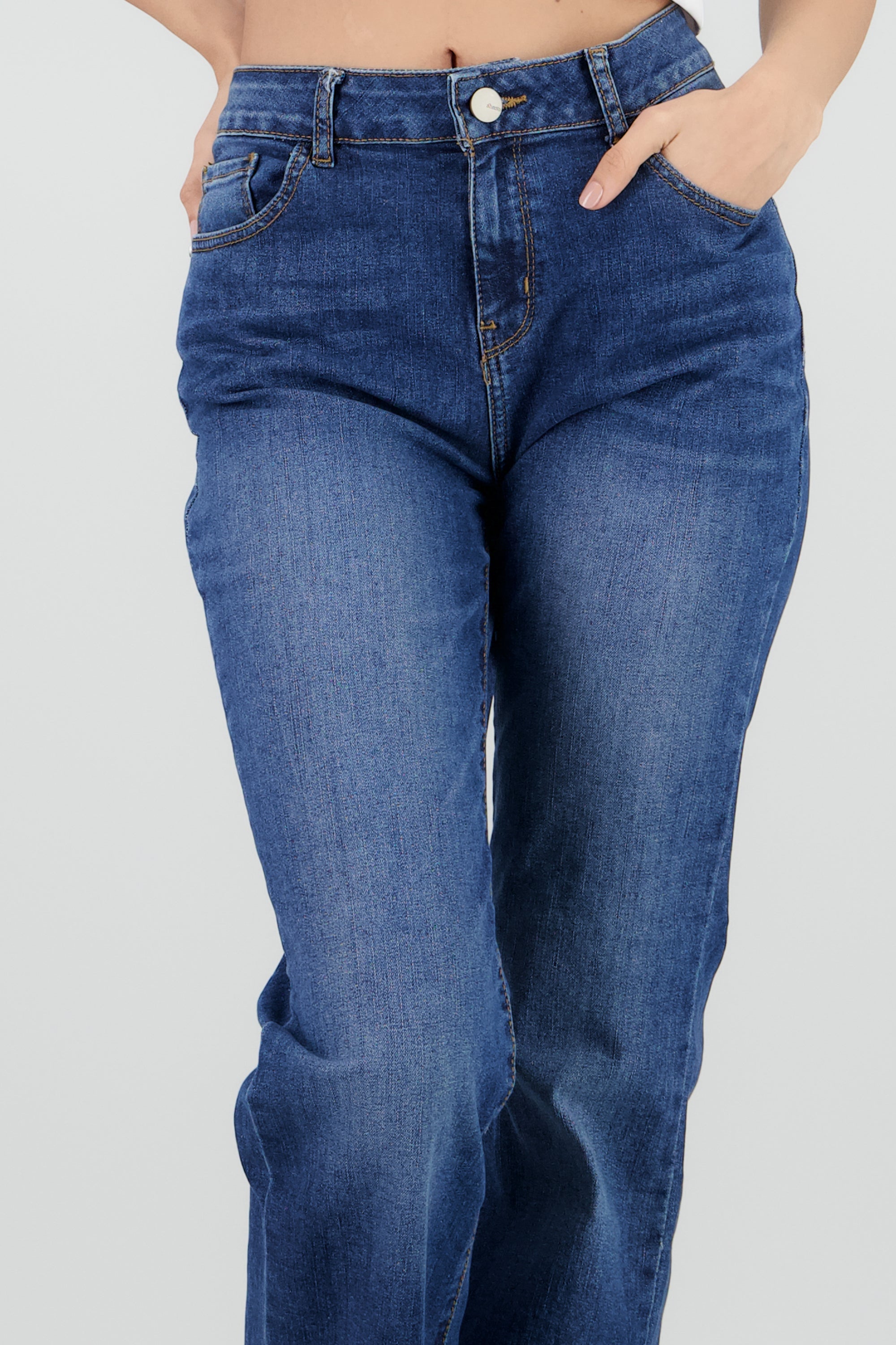 Jeans flare regular waist DARK WASH