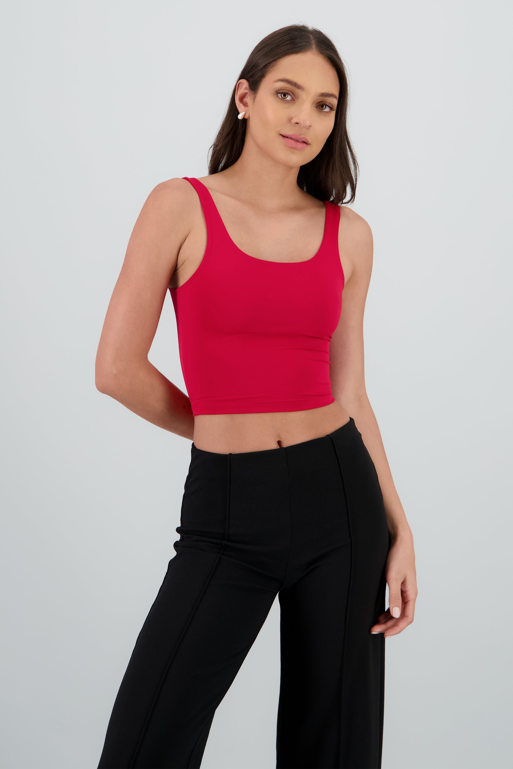 Top tirantes cuello redondo ROJO