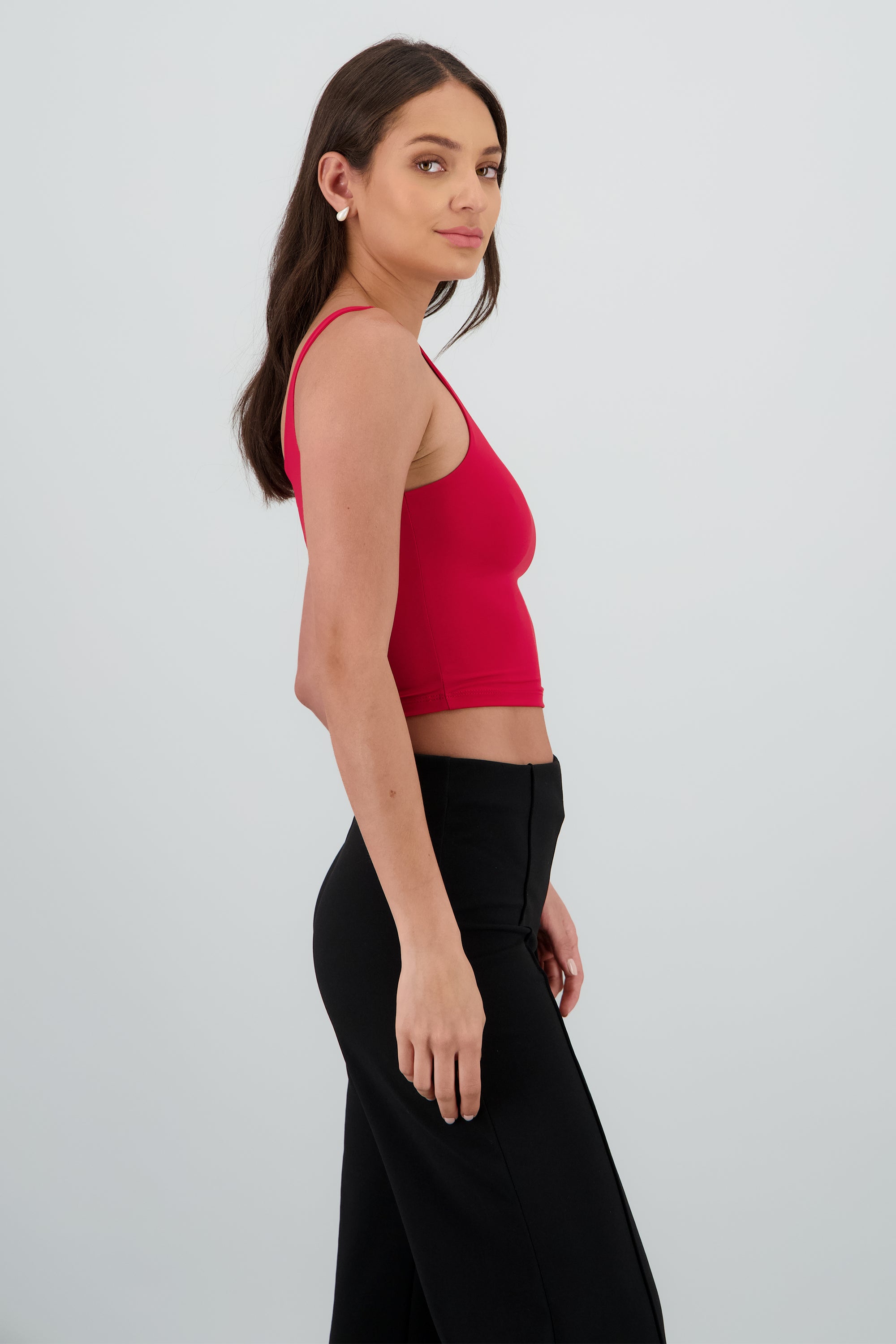 Top tirantes cuello redondo ROJO