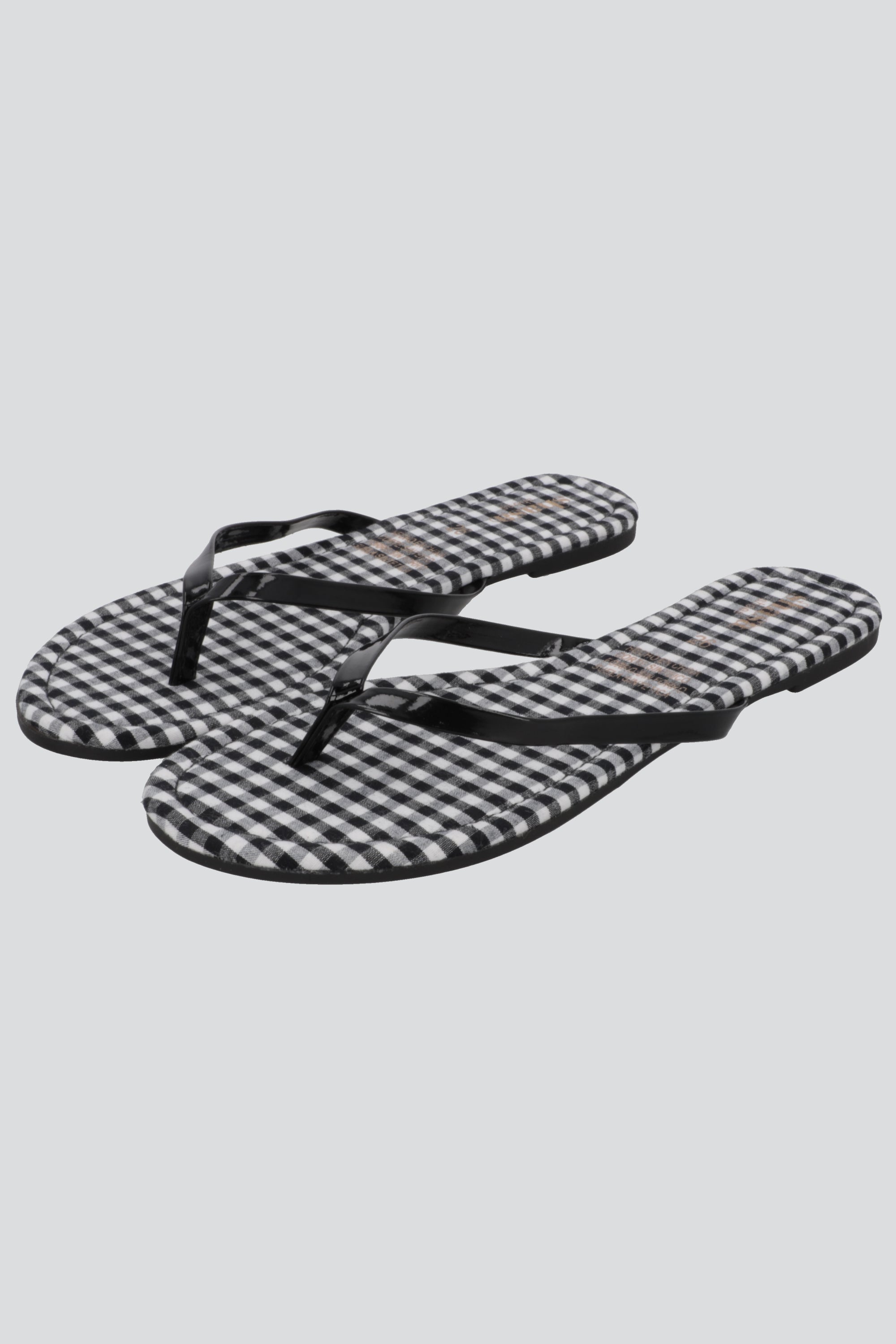 Flip flop gingham NEGRO