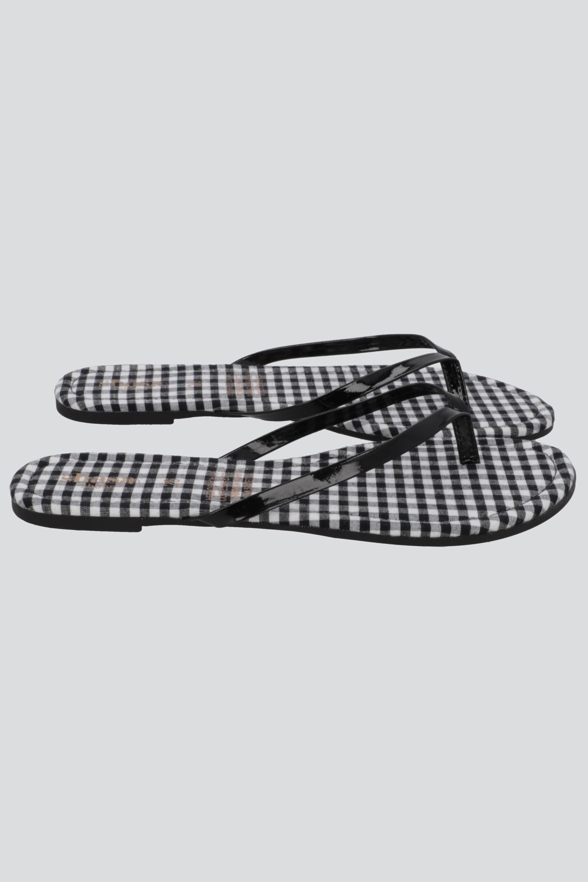 Flip flop gingham NEGRO