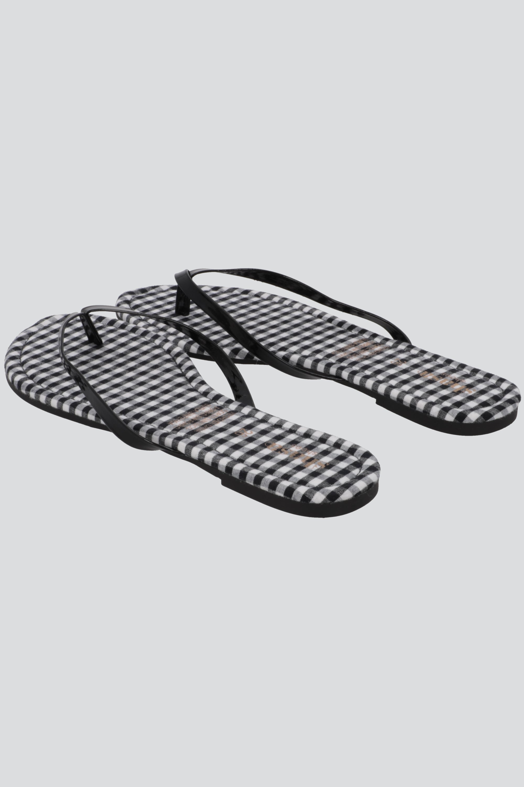 Flip flop gingham NEGRO