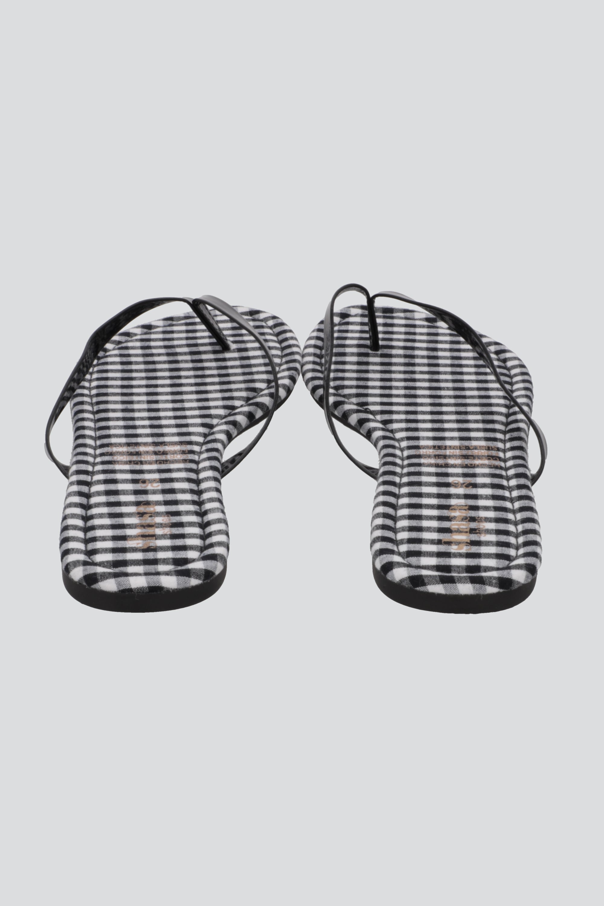 Flip flop gingham NEGRO