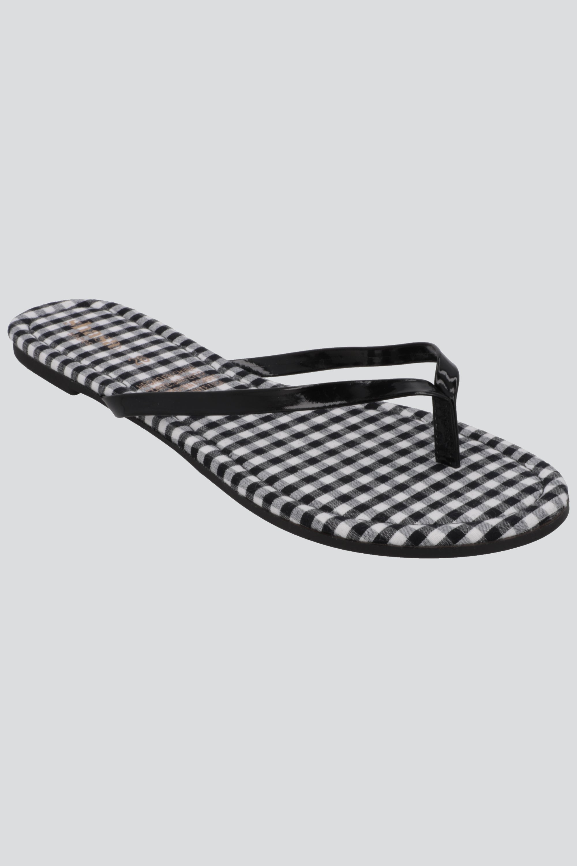 Flip flop gingham NEGRO