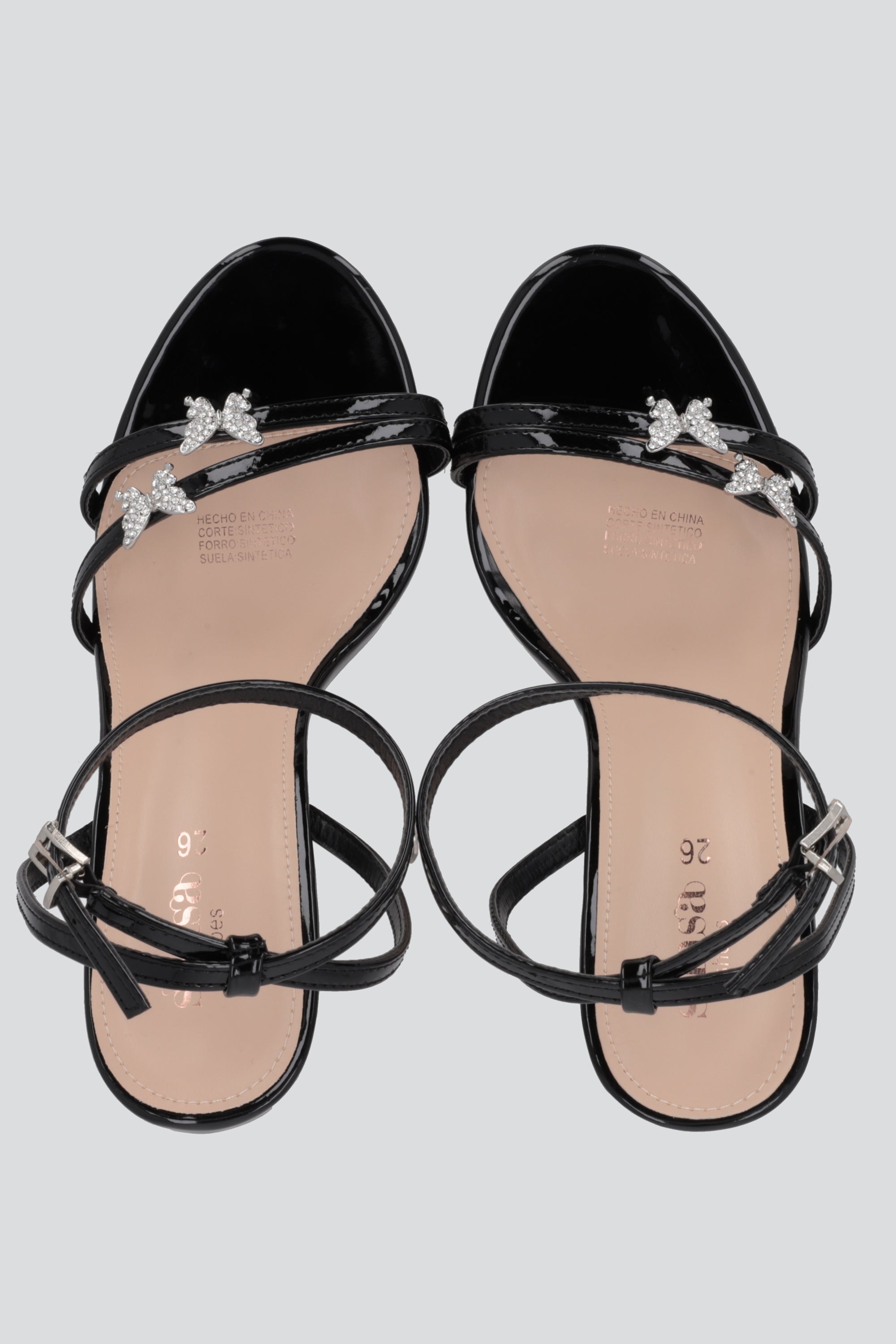 Tacon basico mini mariposas NEGRO