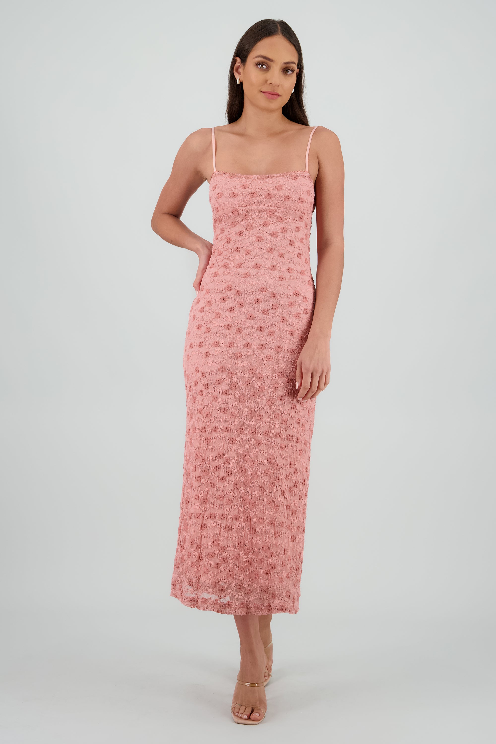 Vestido maxi detalle espalda ROSA