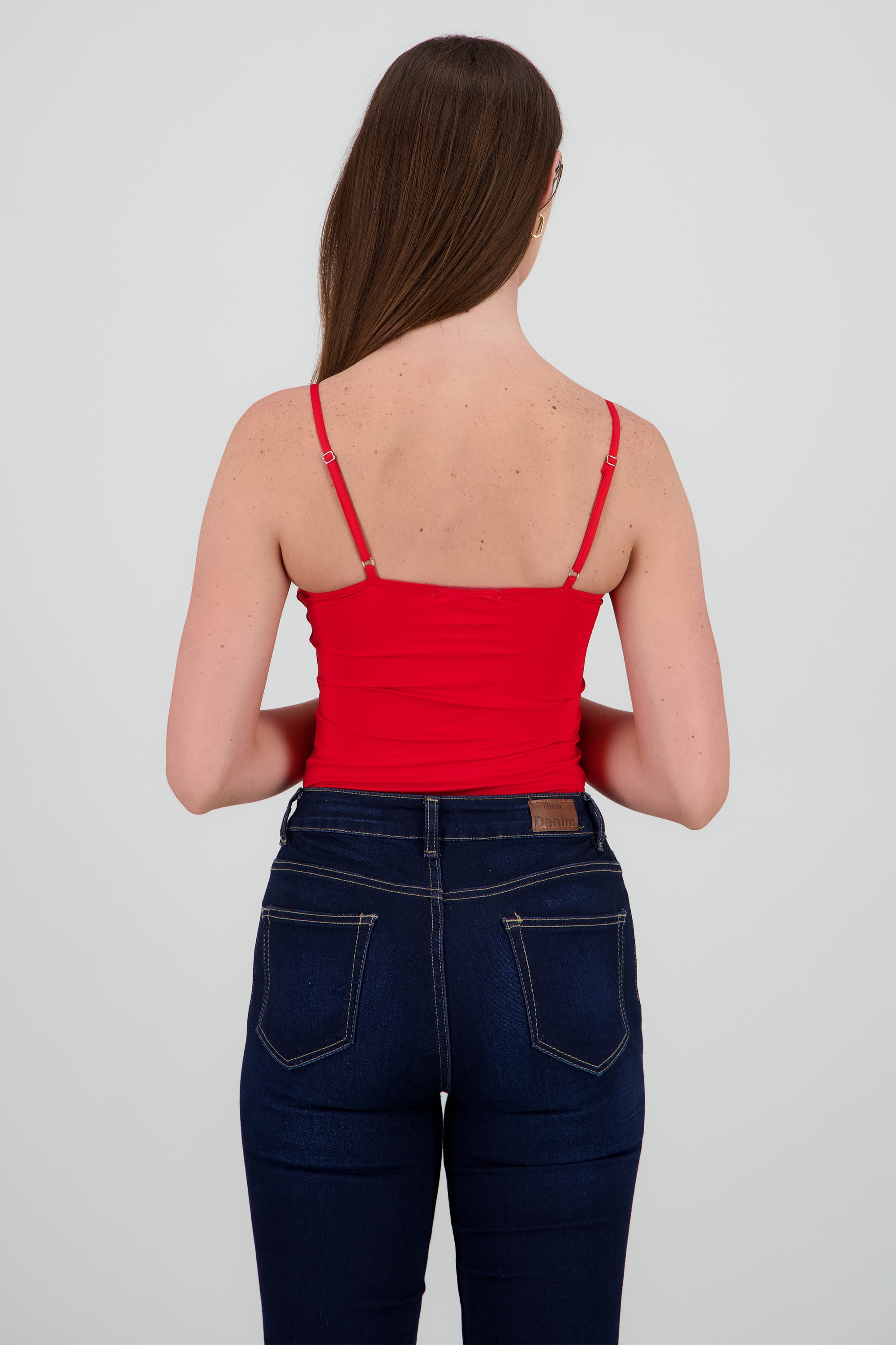 Body tirantes escote en V ROJO