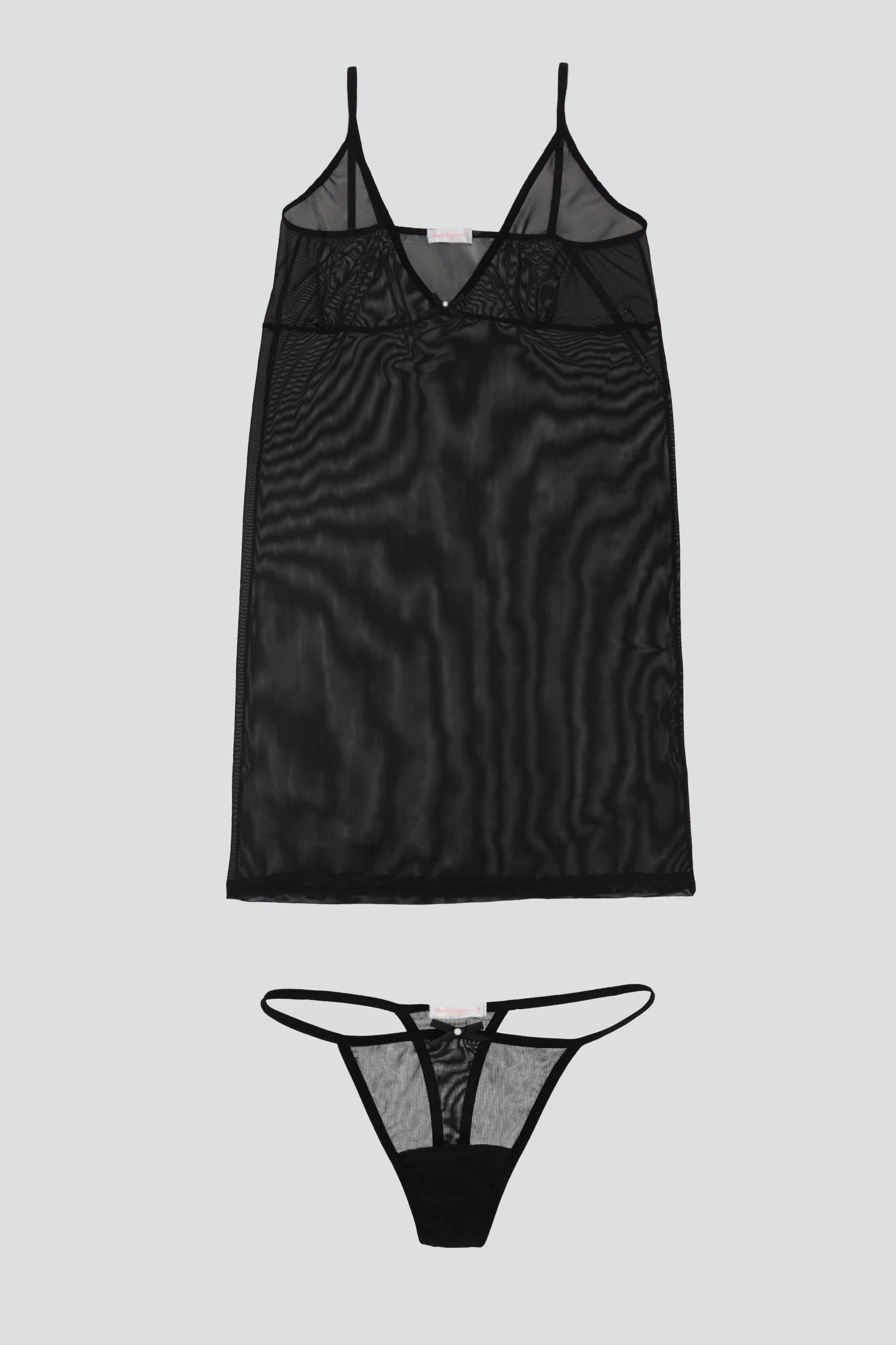 Vestido mesh tanga NEGRO