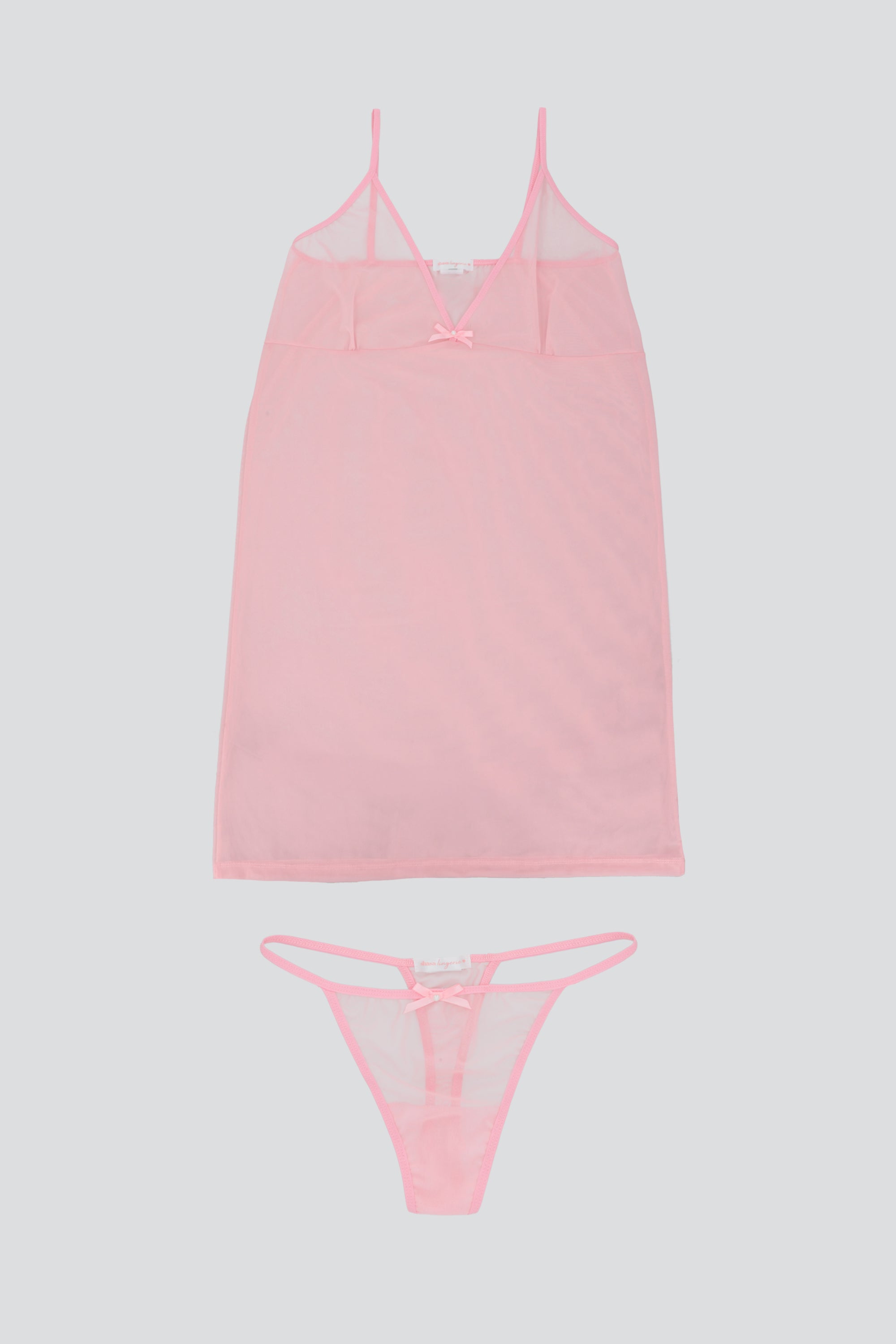 Vestido mesh tanga ROSA PASTEL