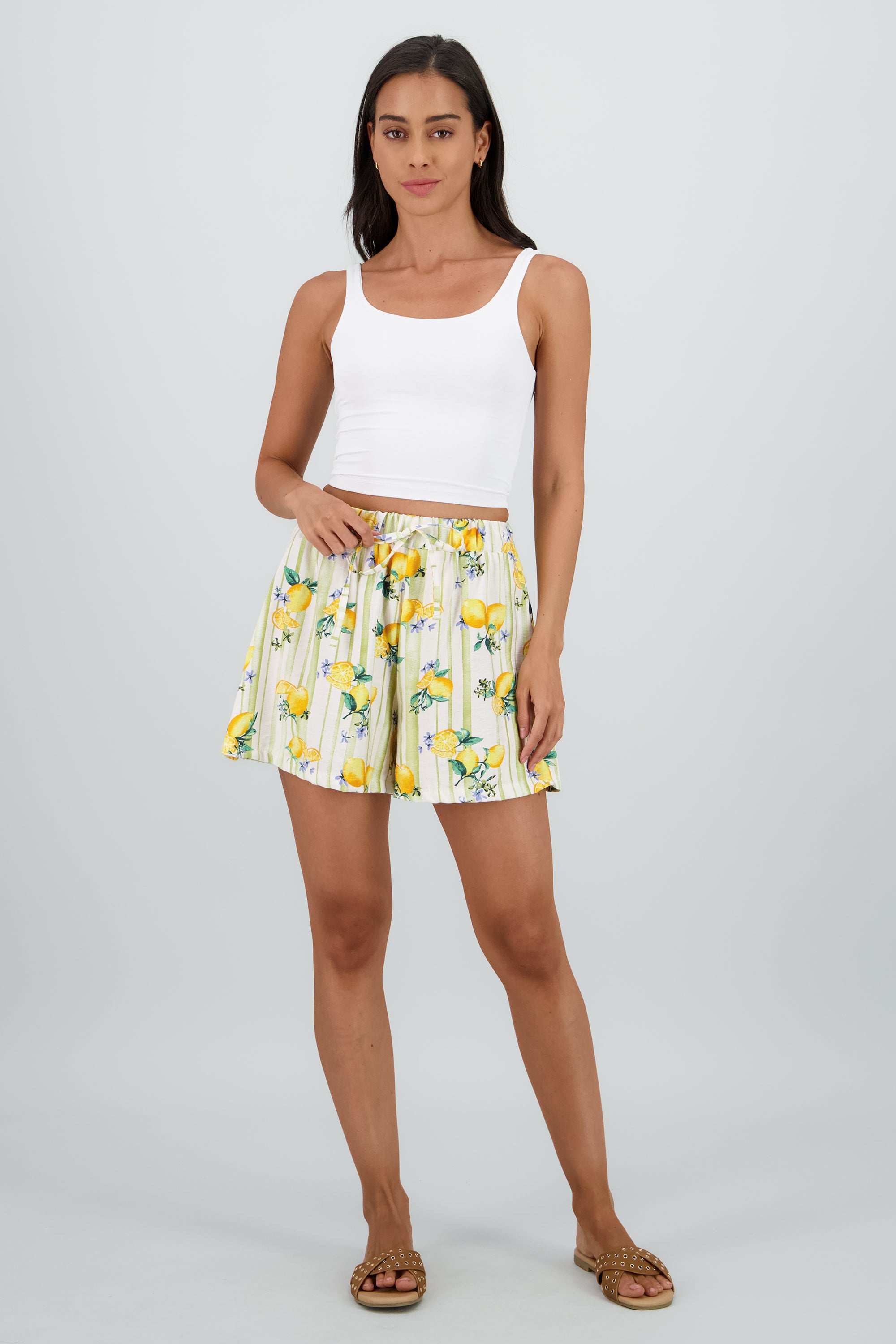 Shorts ligeros estampado limones AMARILLO COMBO
