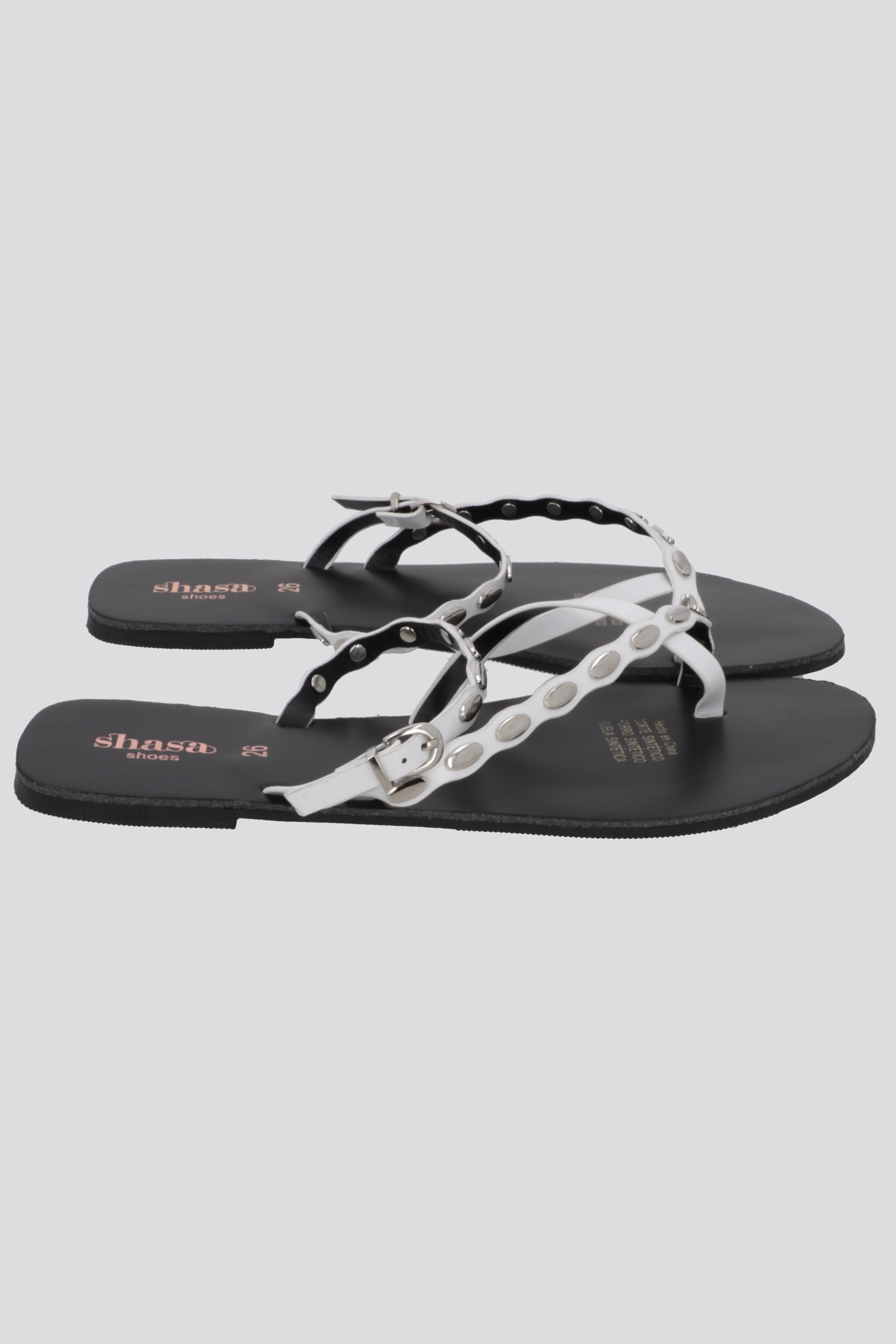 Sandalia conchitas diagonal HUESO
