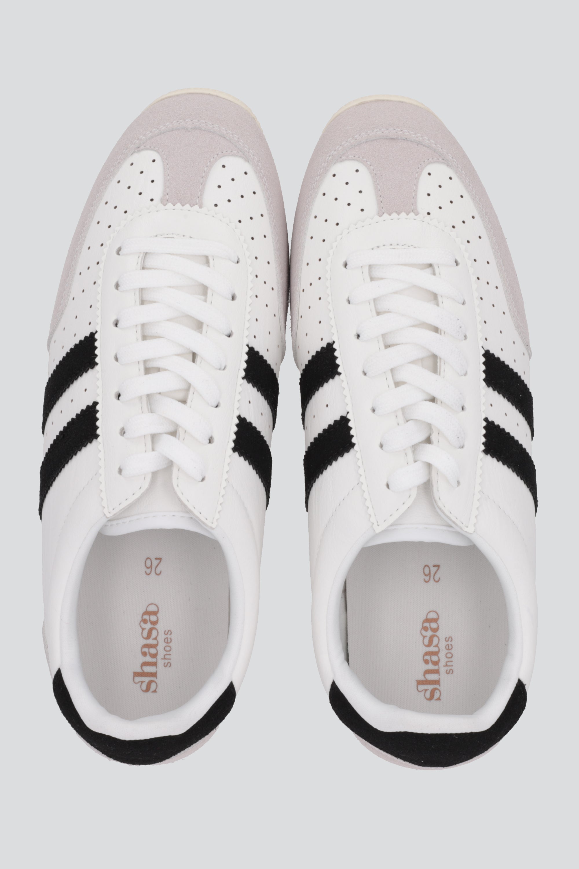 Tenis estilo retro franja BLANCO