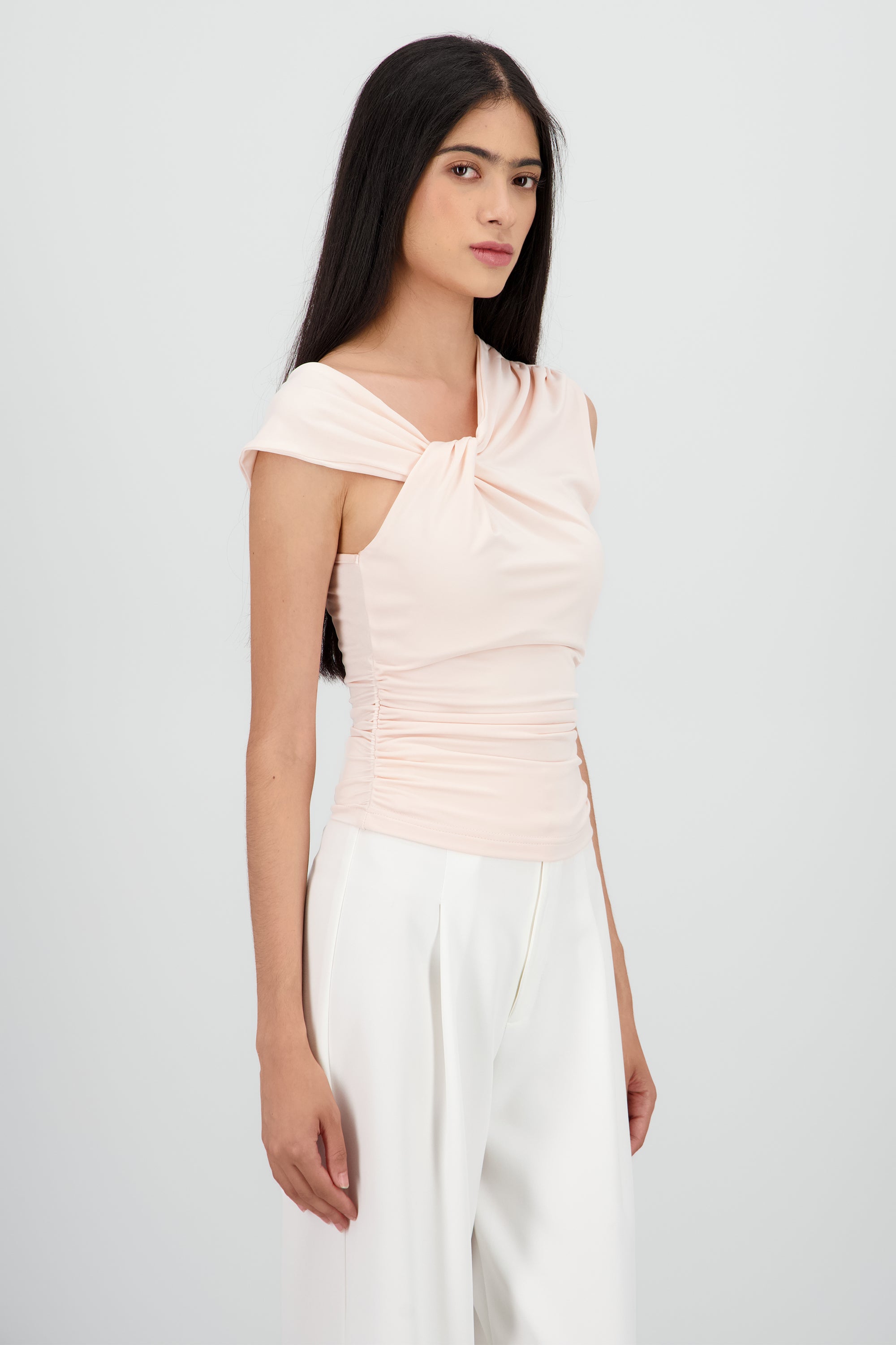 Top detalle nudo ROSA PASTEL