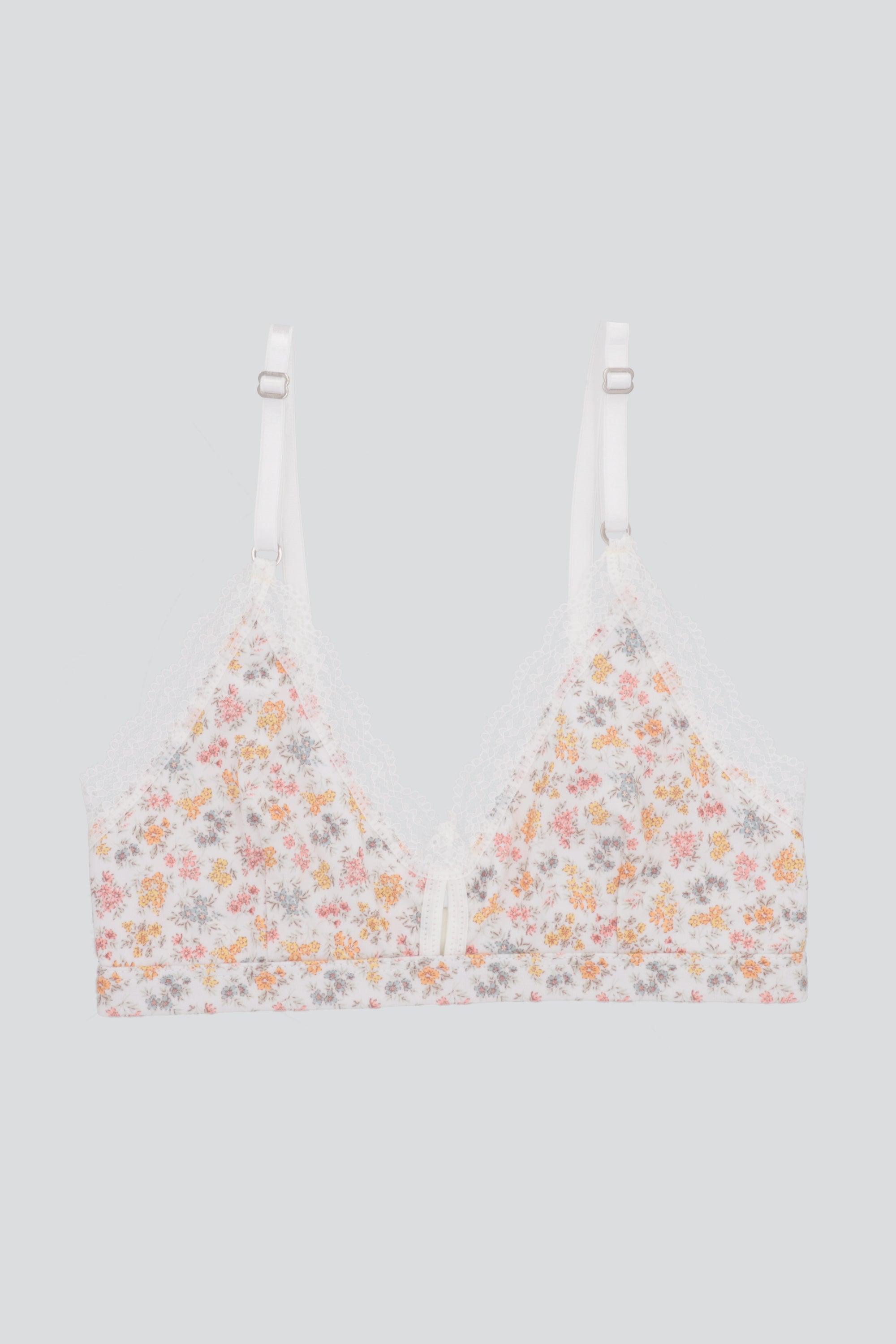 Bralette flores encaje CREMA