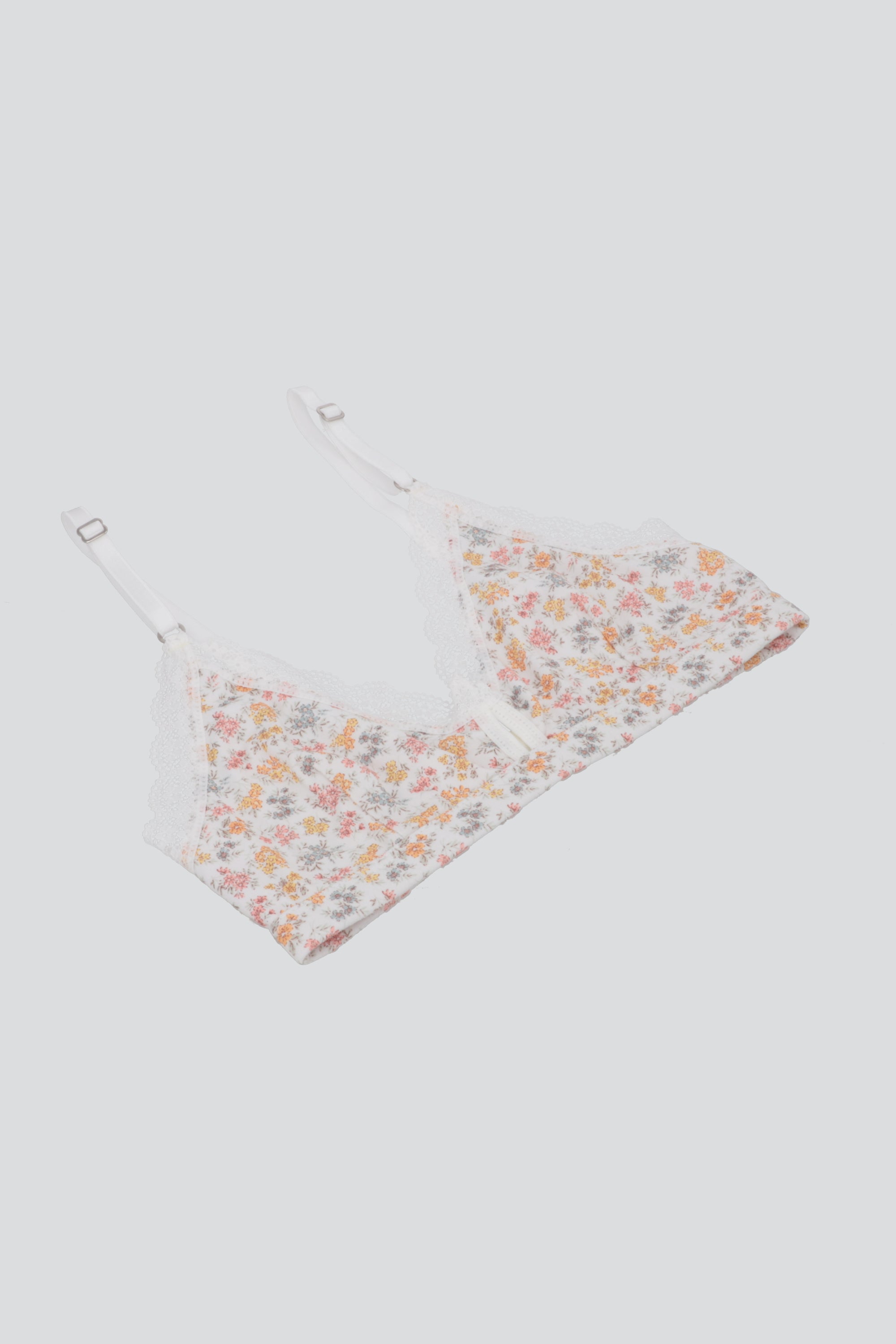 Bralette flores encaje CREMA