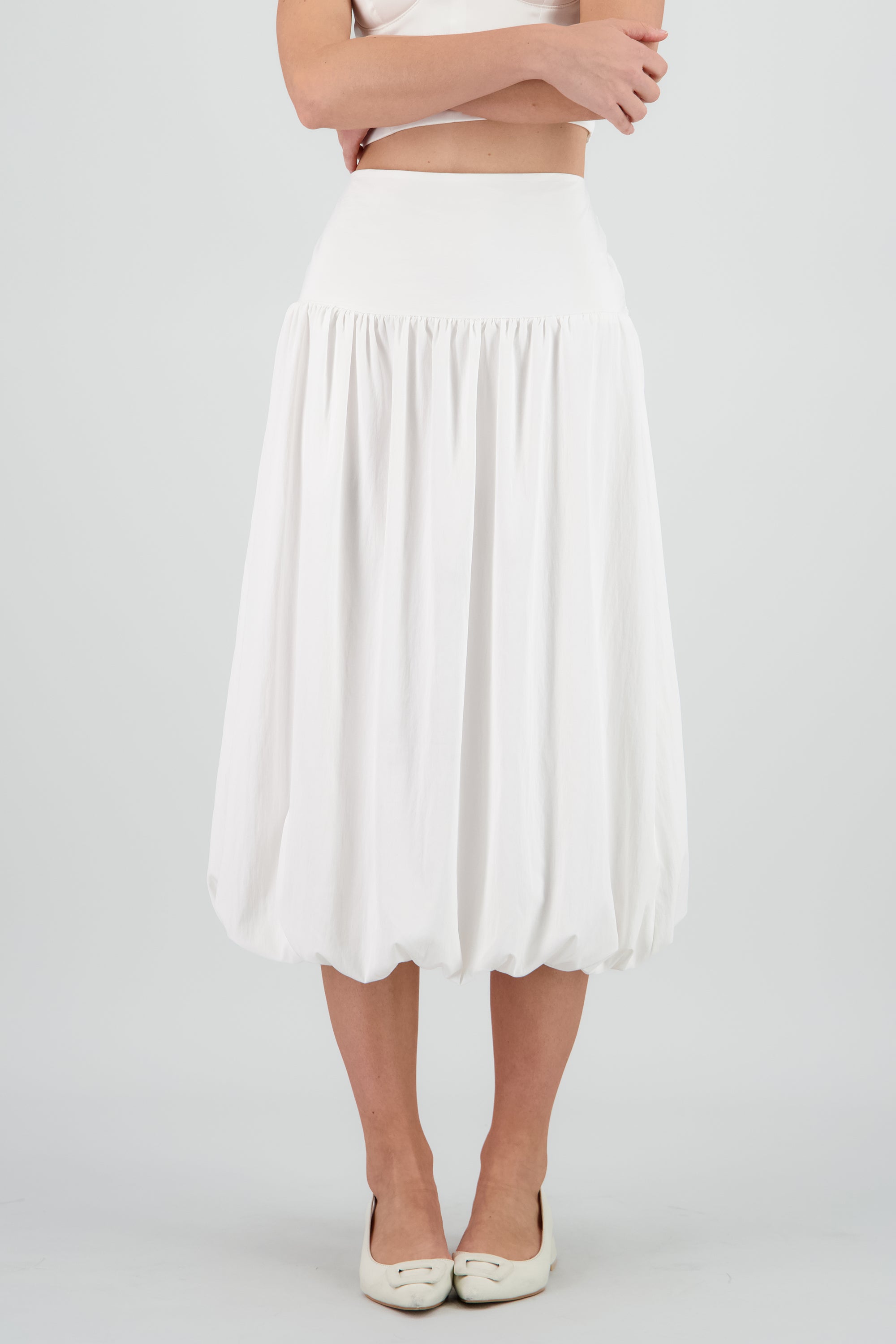 Falda maxi globo BLANCO
