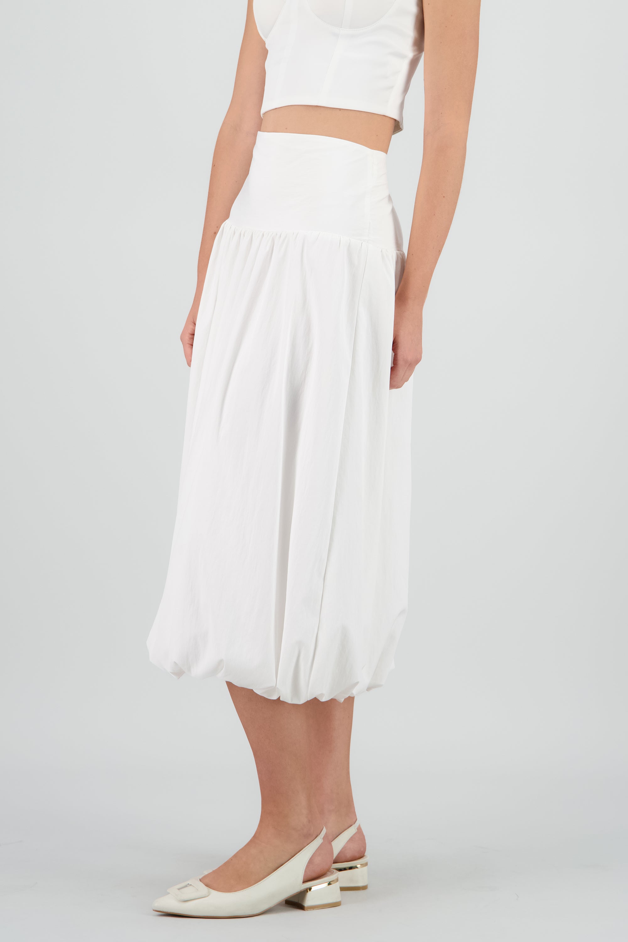 Falda maxi globo BLANCO