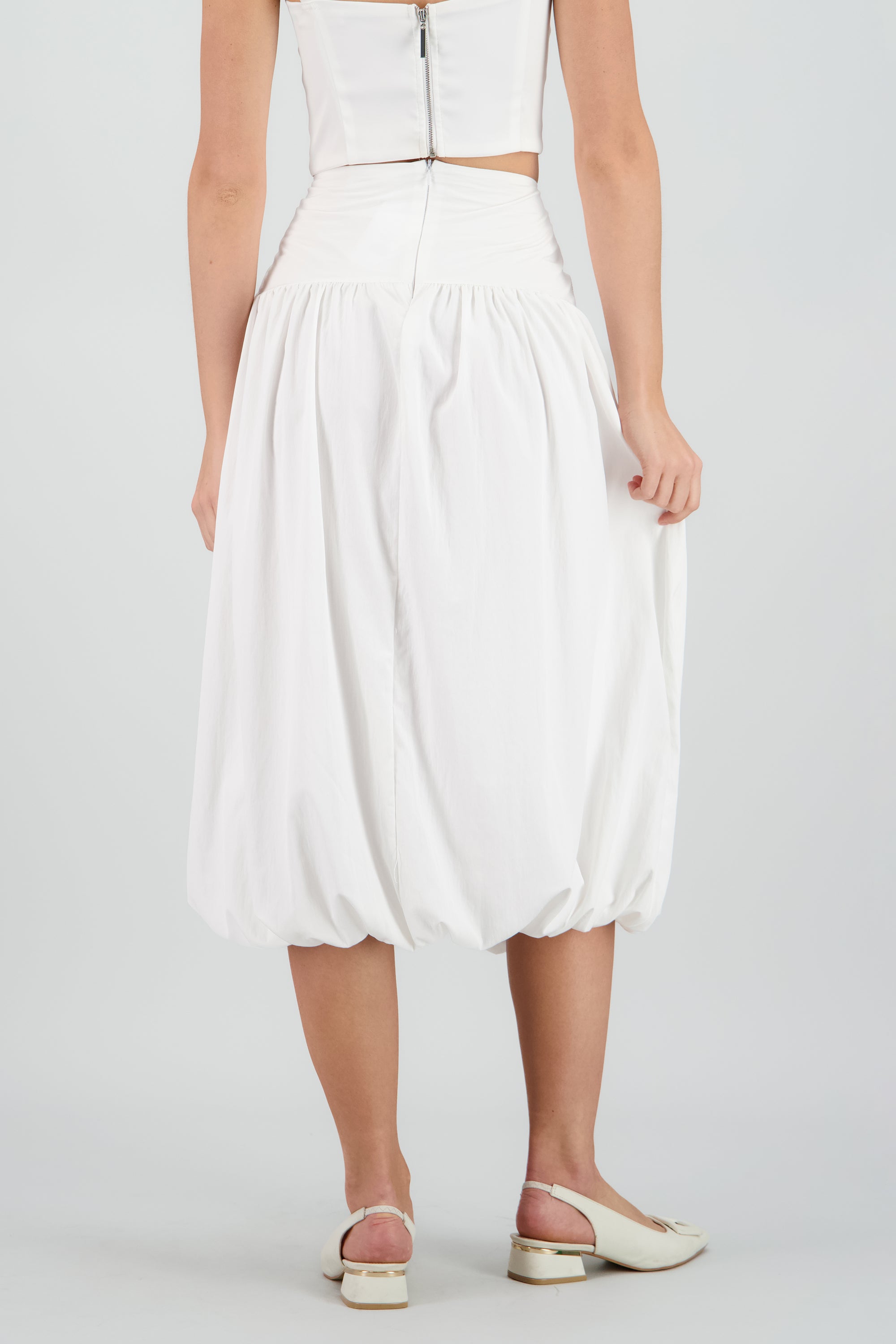 Falda maxi globo BLANCO