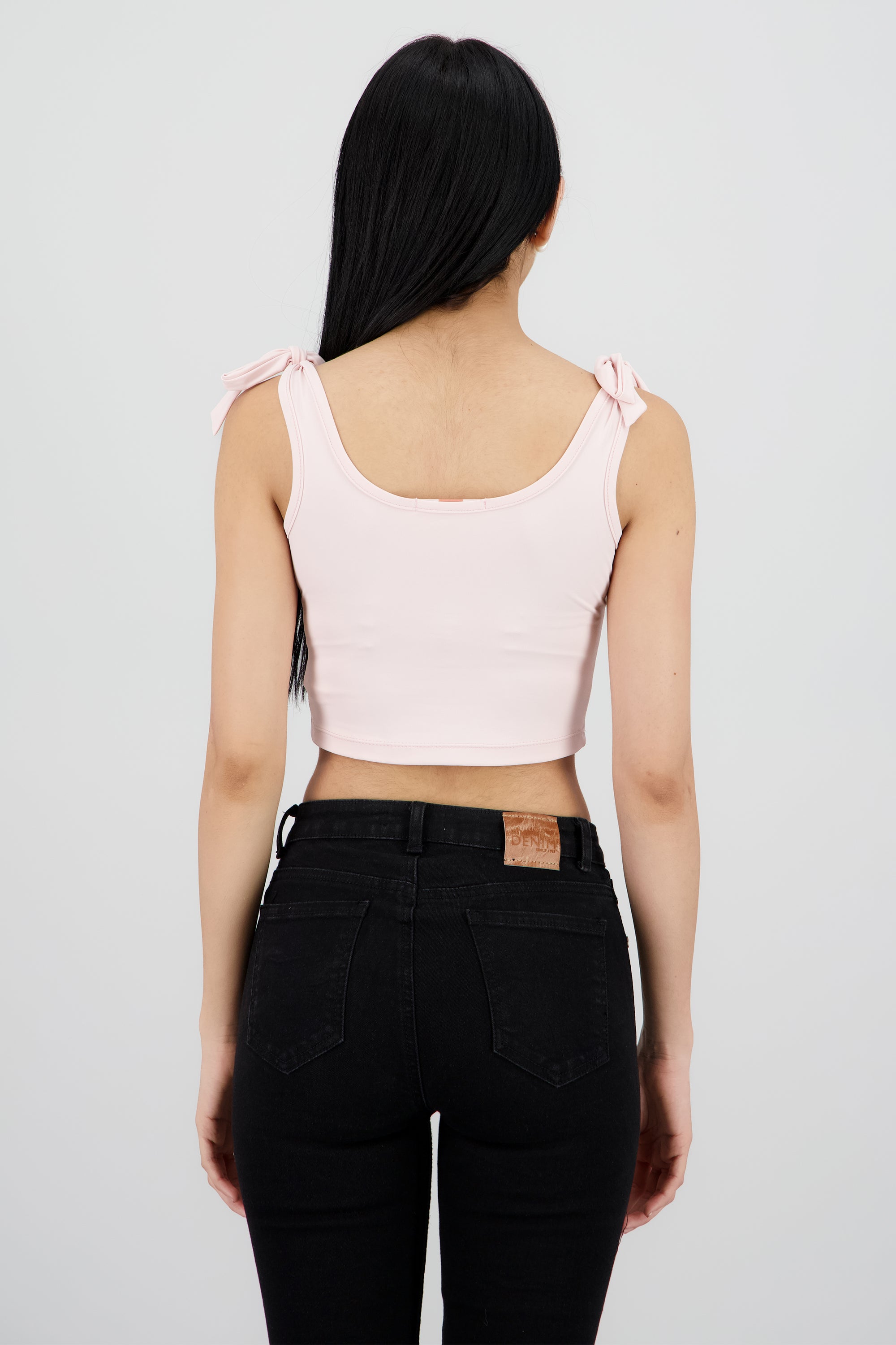 Top tirantes lazo liso ROSA PASTEL