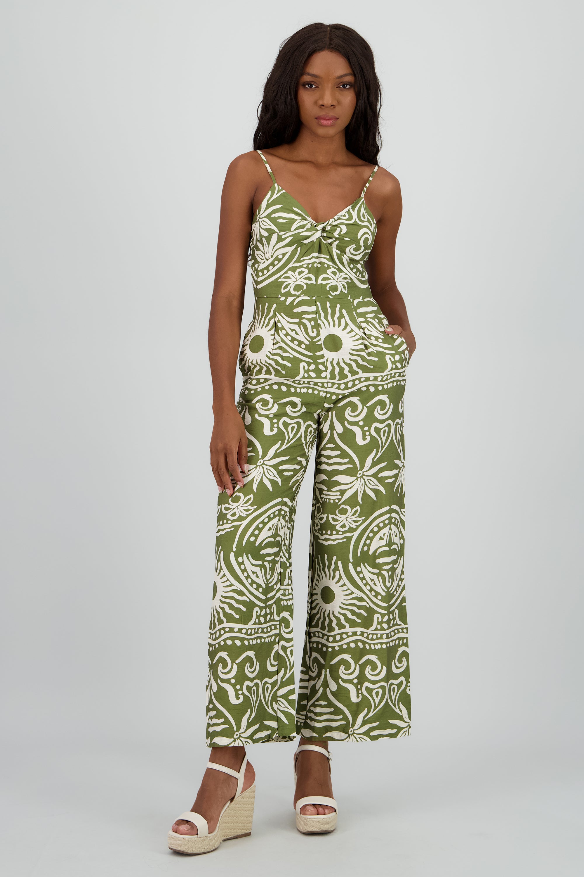 Jumpsuit ligero estampado OLIVO COMBO