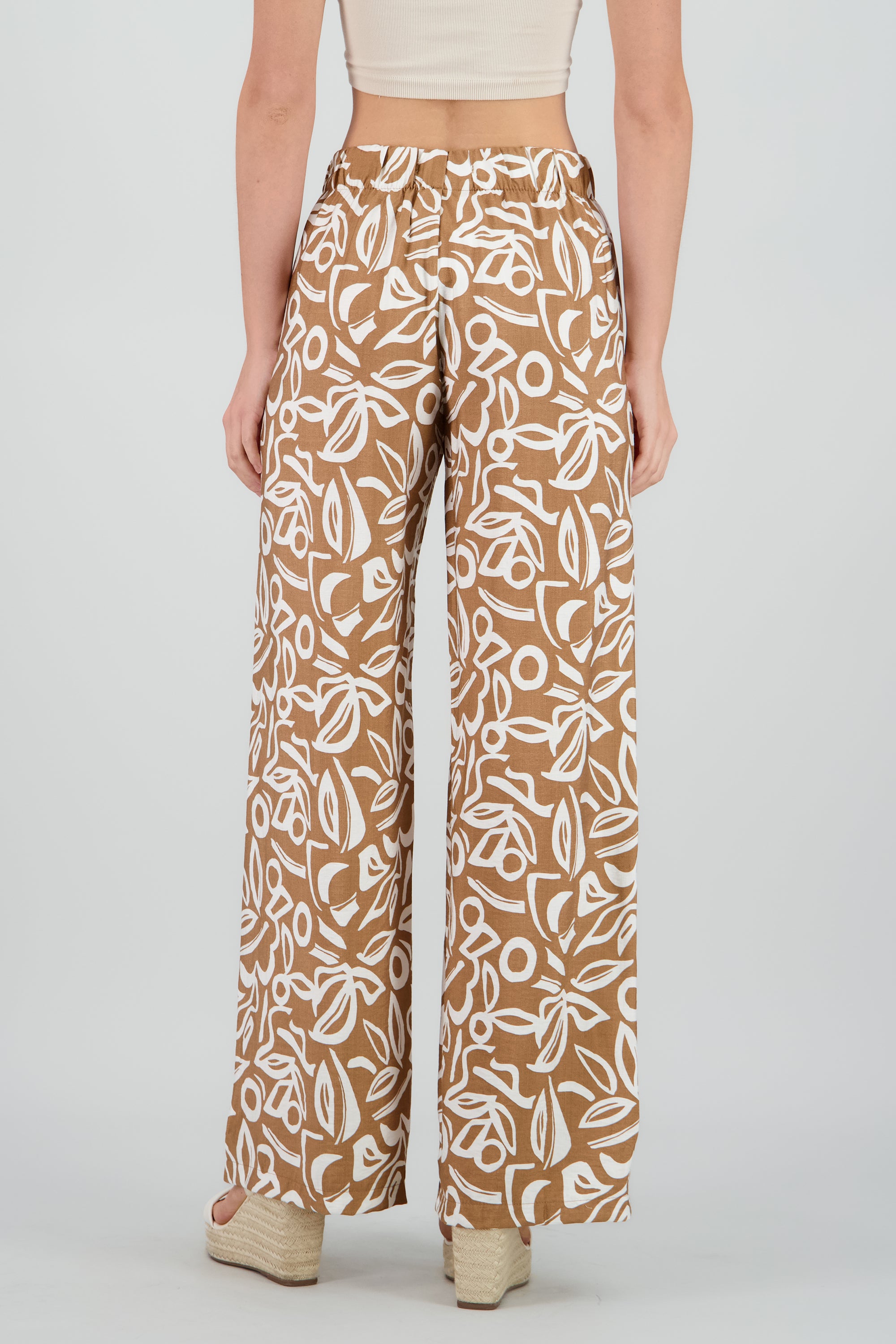 Pantalon estampado geometrico CAFE COMBO