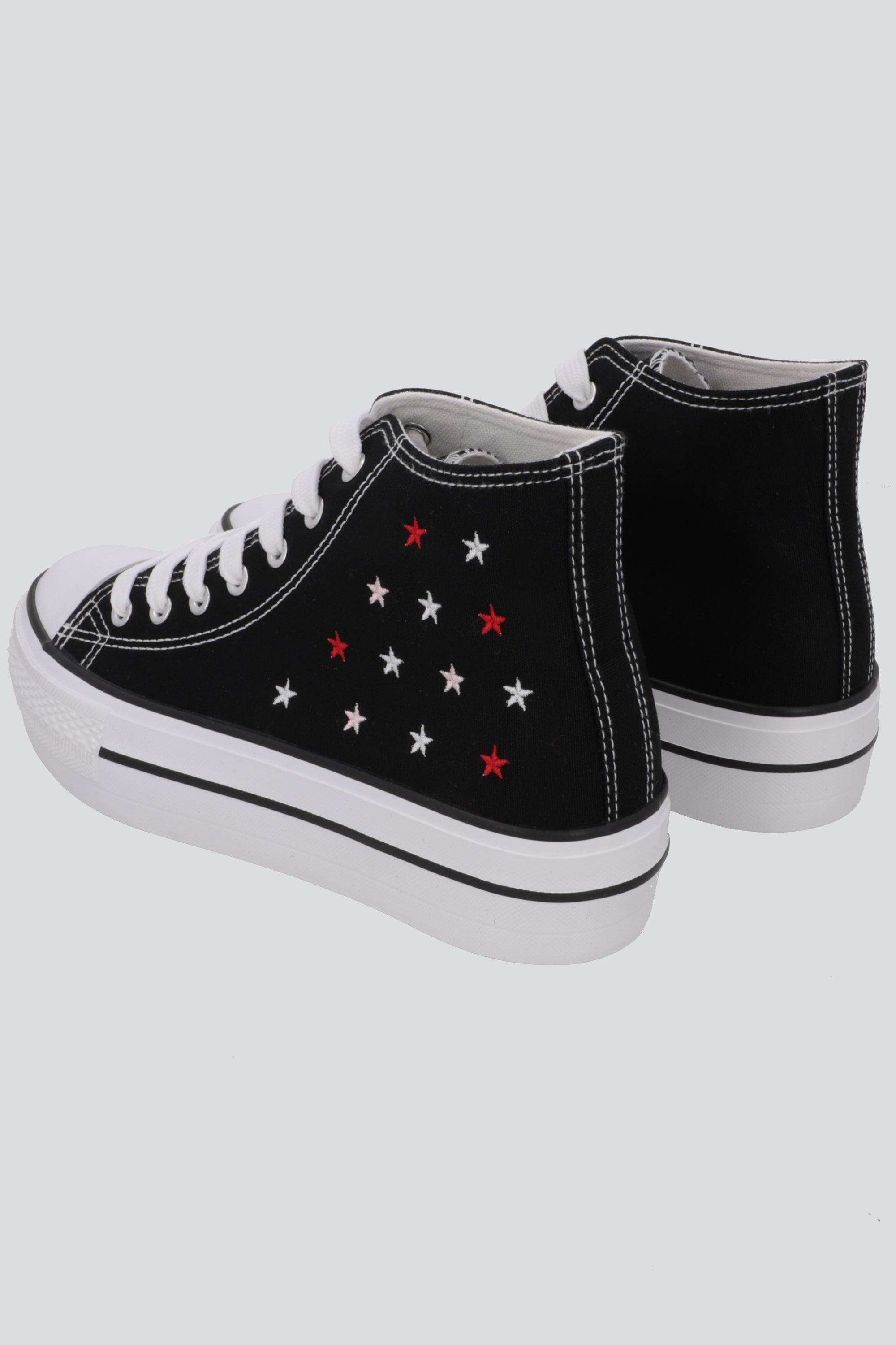 Tenis canvas estrellas NEGRO