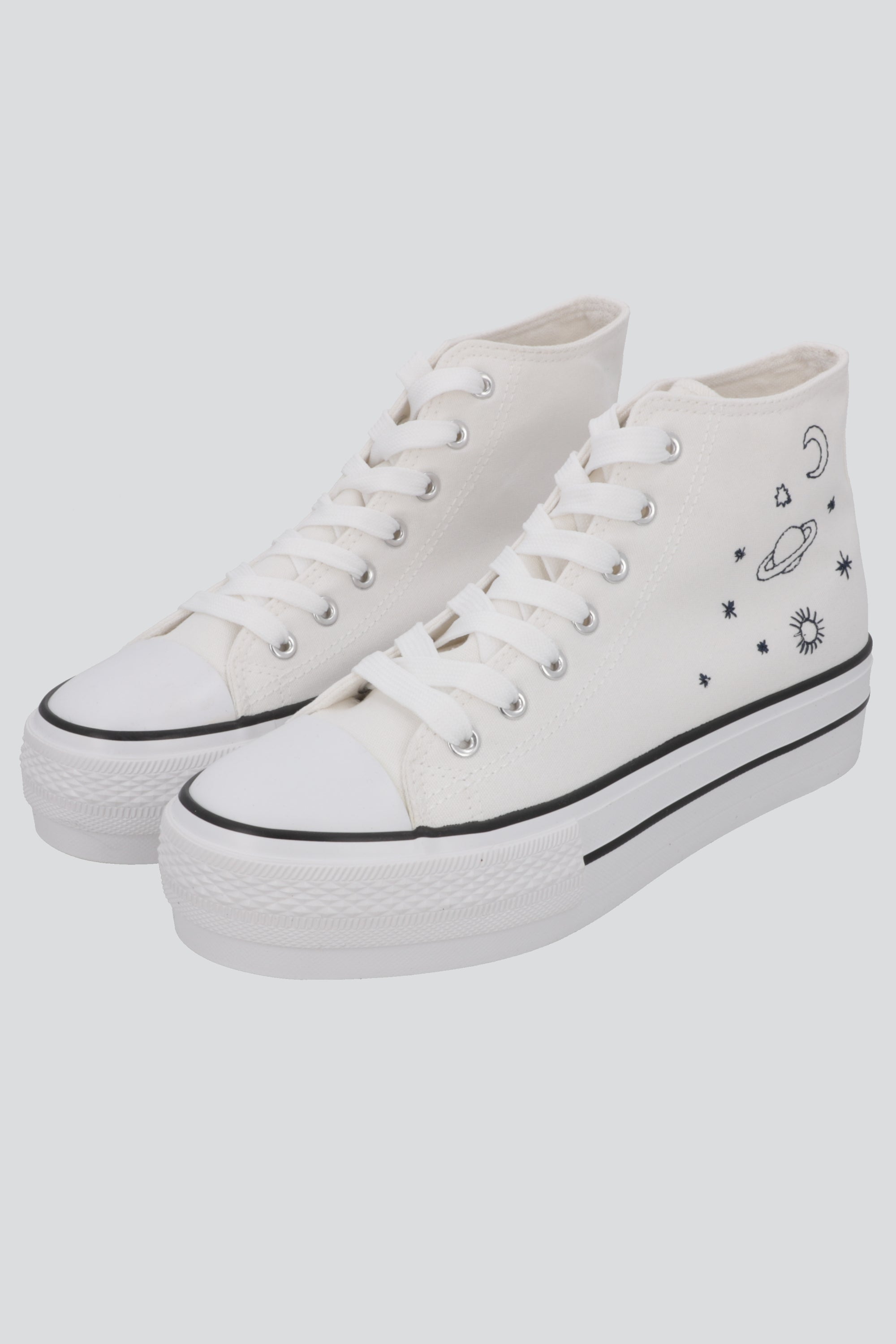 Tenis canvas espacial BLANCO
