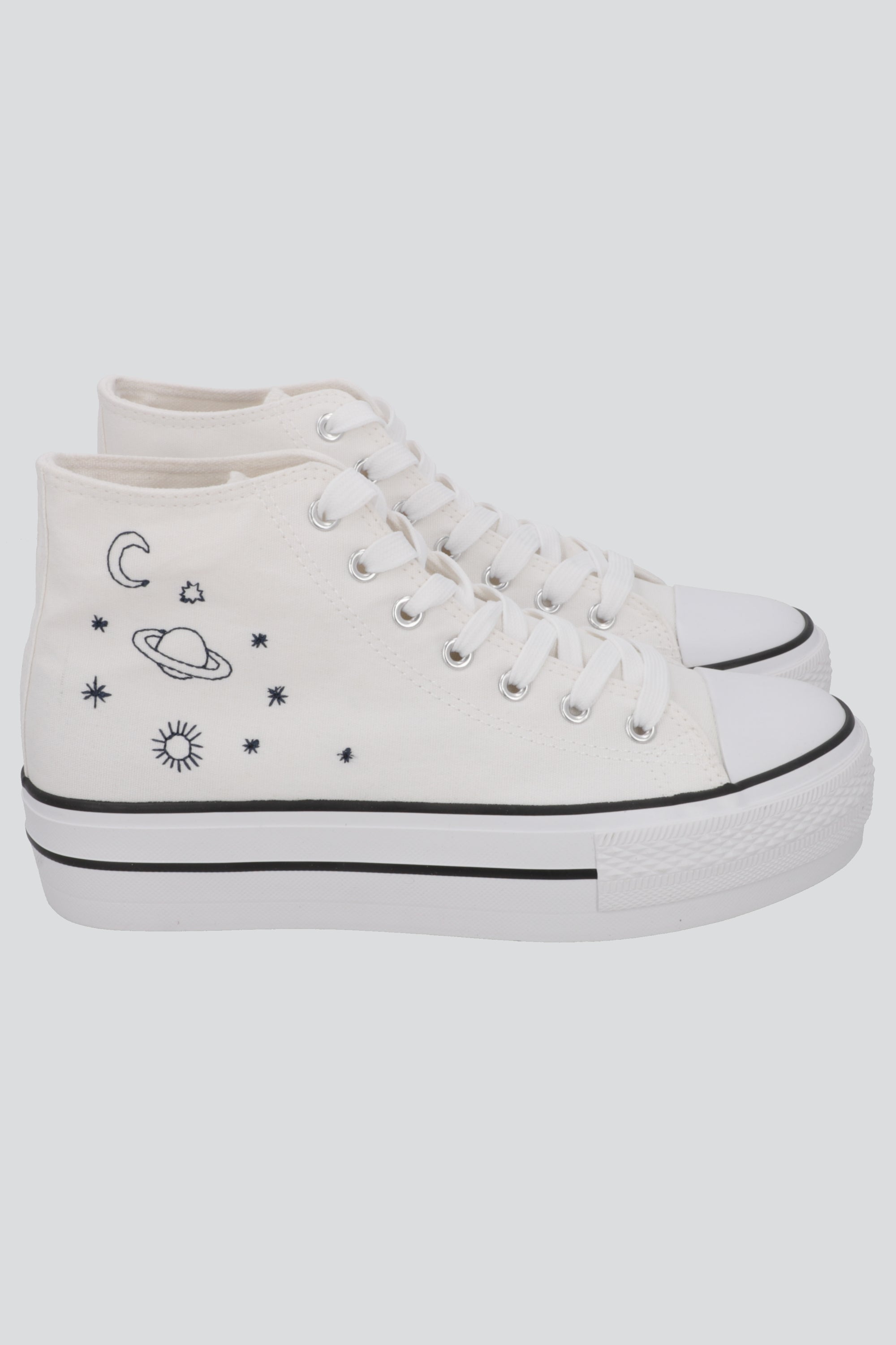 Tenis canvas espacial BLANCO