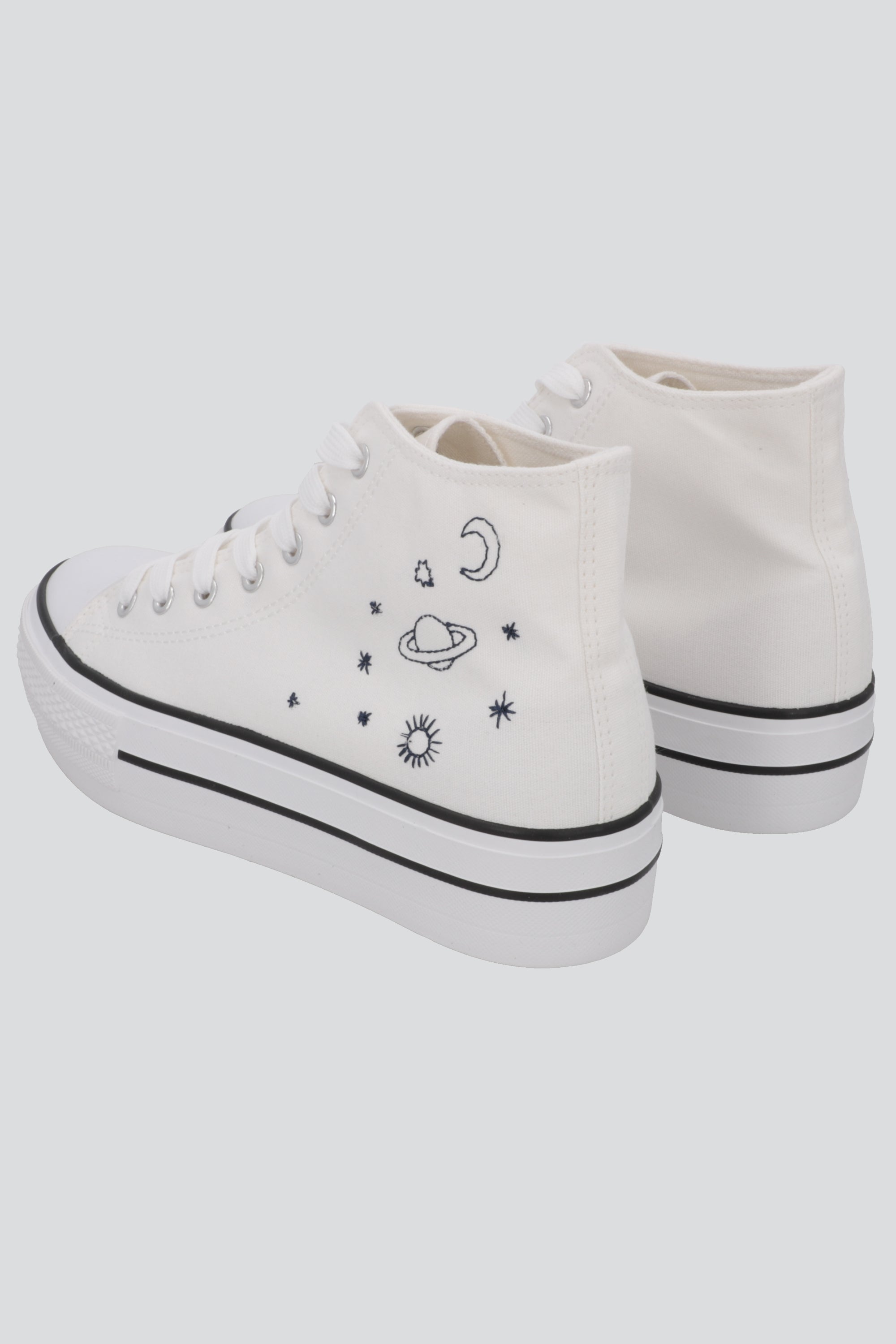 Tenis canvas espacial BLANCO