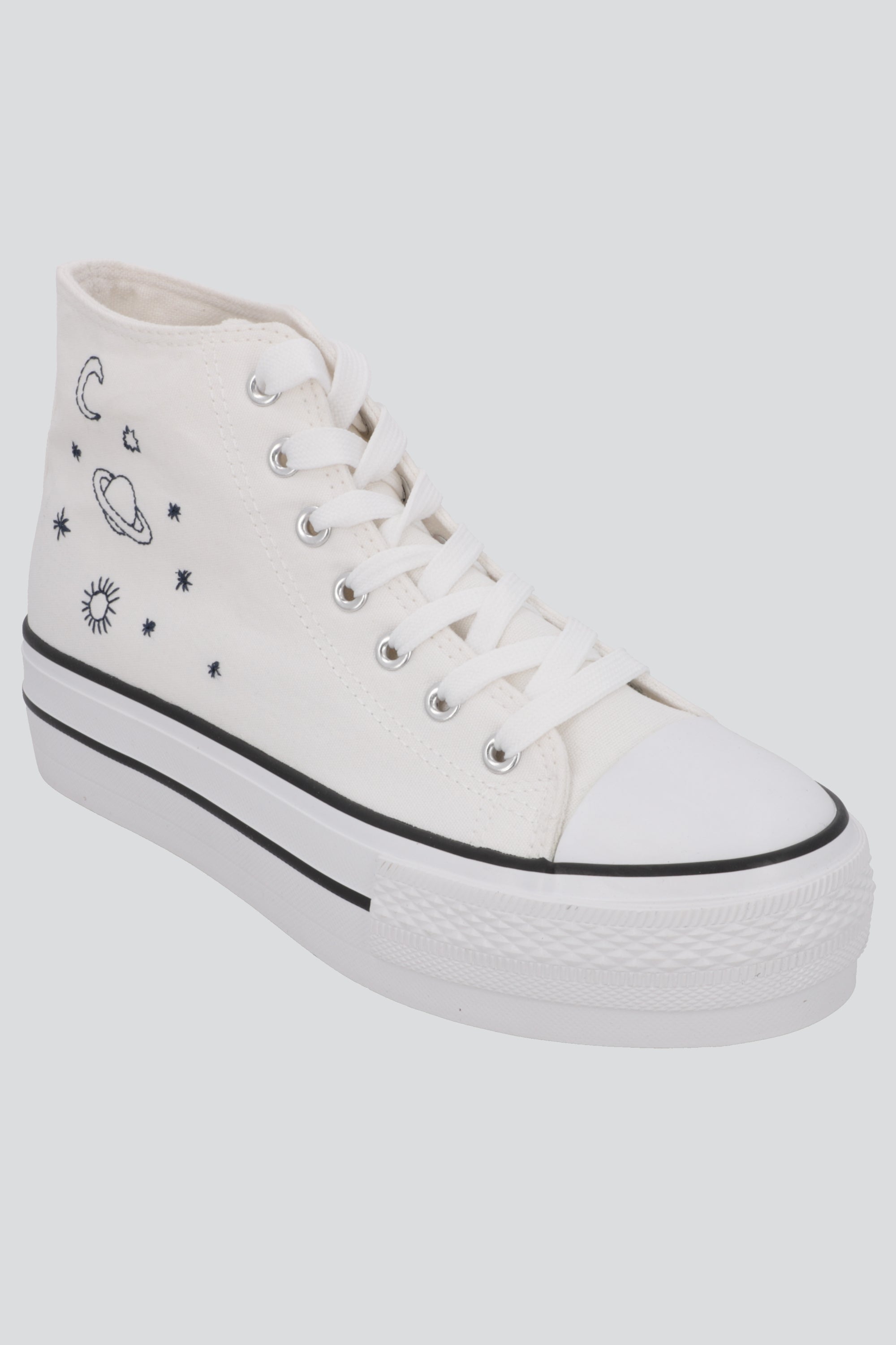 Tenis canvas espacial BLANCO