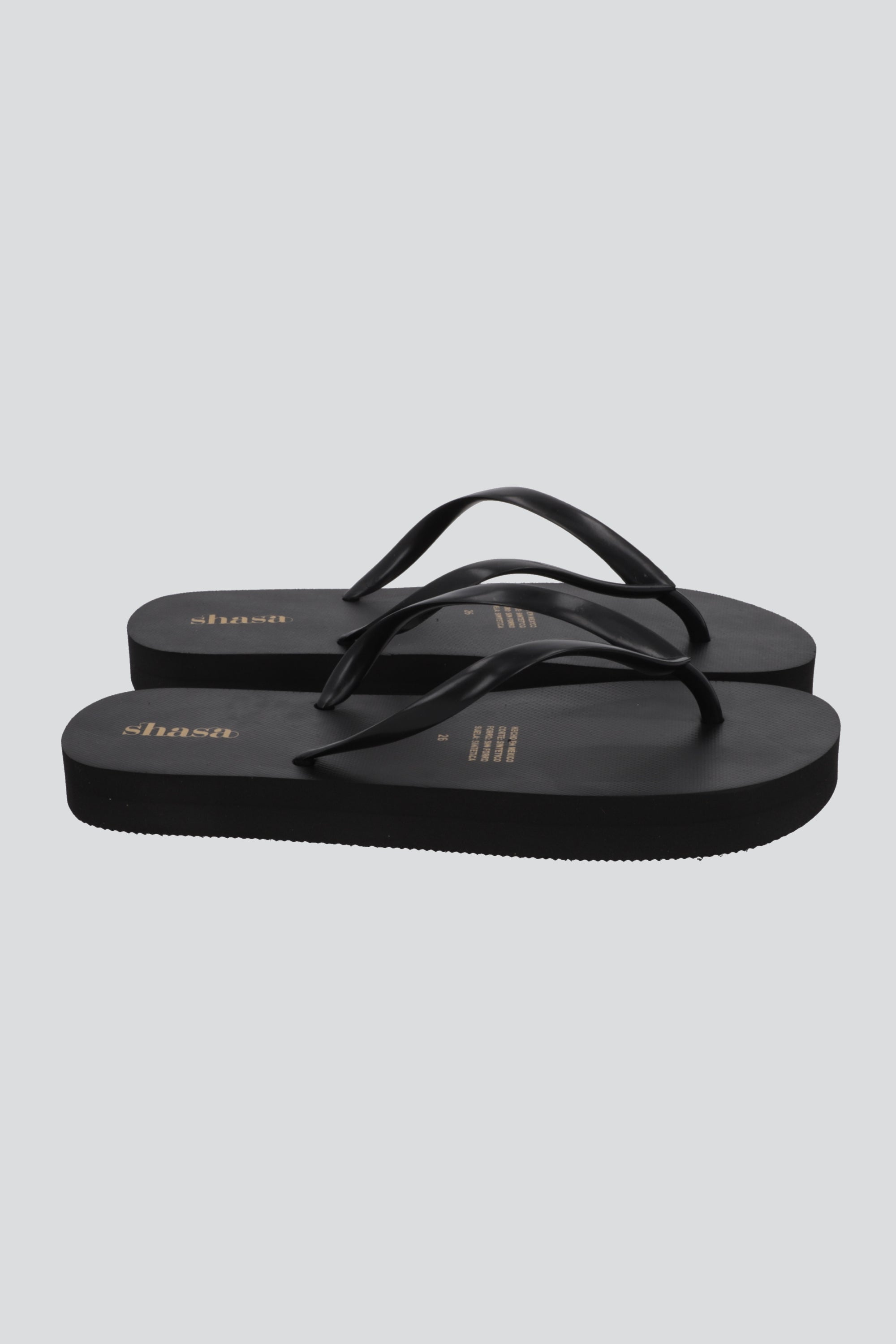 Flip flop sencilla plataforma NEGRO